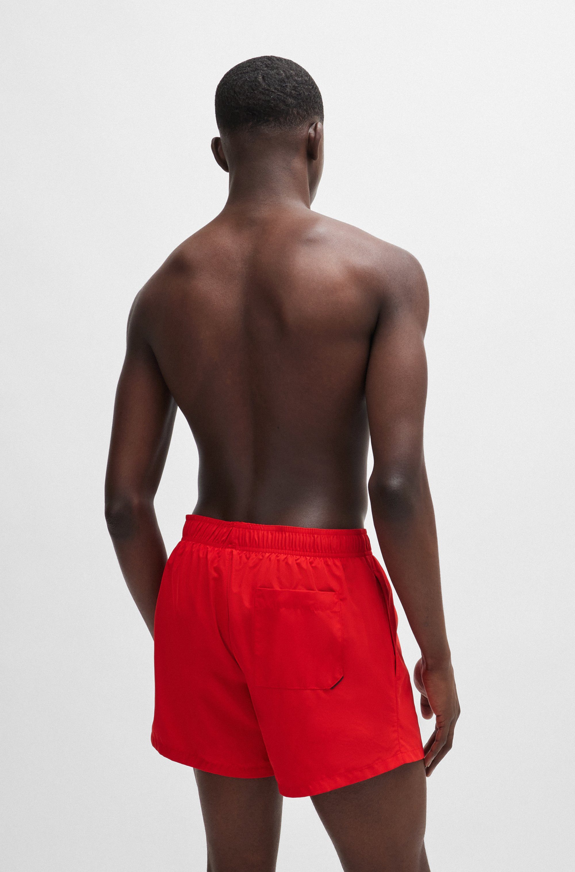 HUGO underwear Zwemshort ABAS zijwaarts met grote hugo logo-print