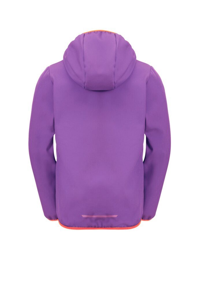 Jack Wolfskin Softshell-jack FOURWINDS JACKET KIDS Capuchon: vast verbonden met de jas