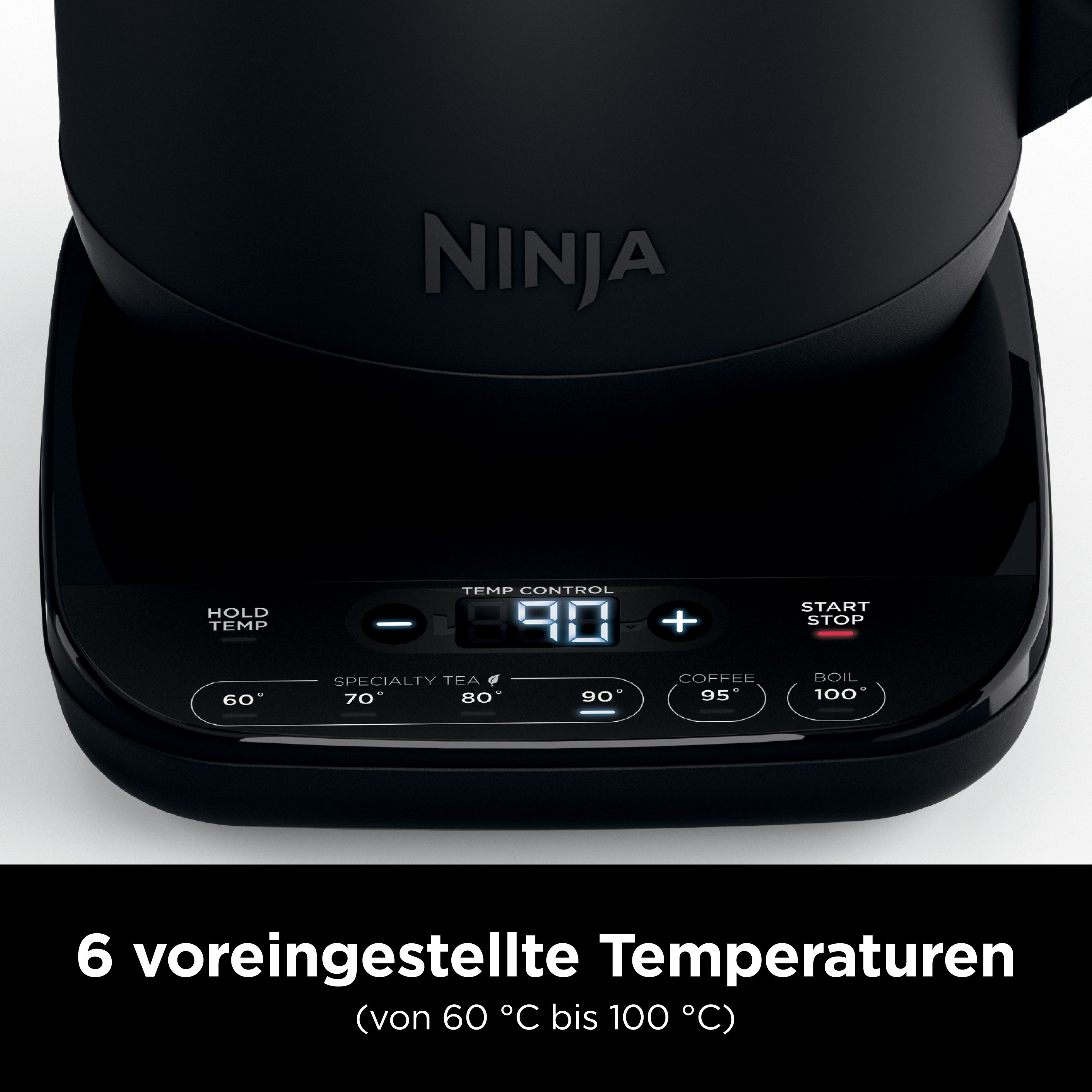 NINJA Waterkoker KT200EU, 1,7 l, 40-100 °c, zwart