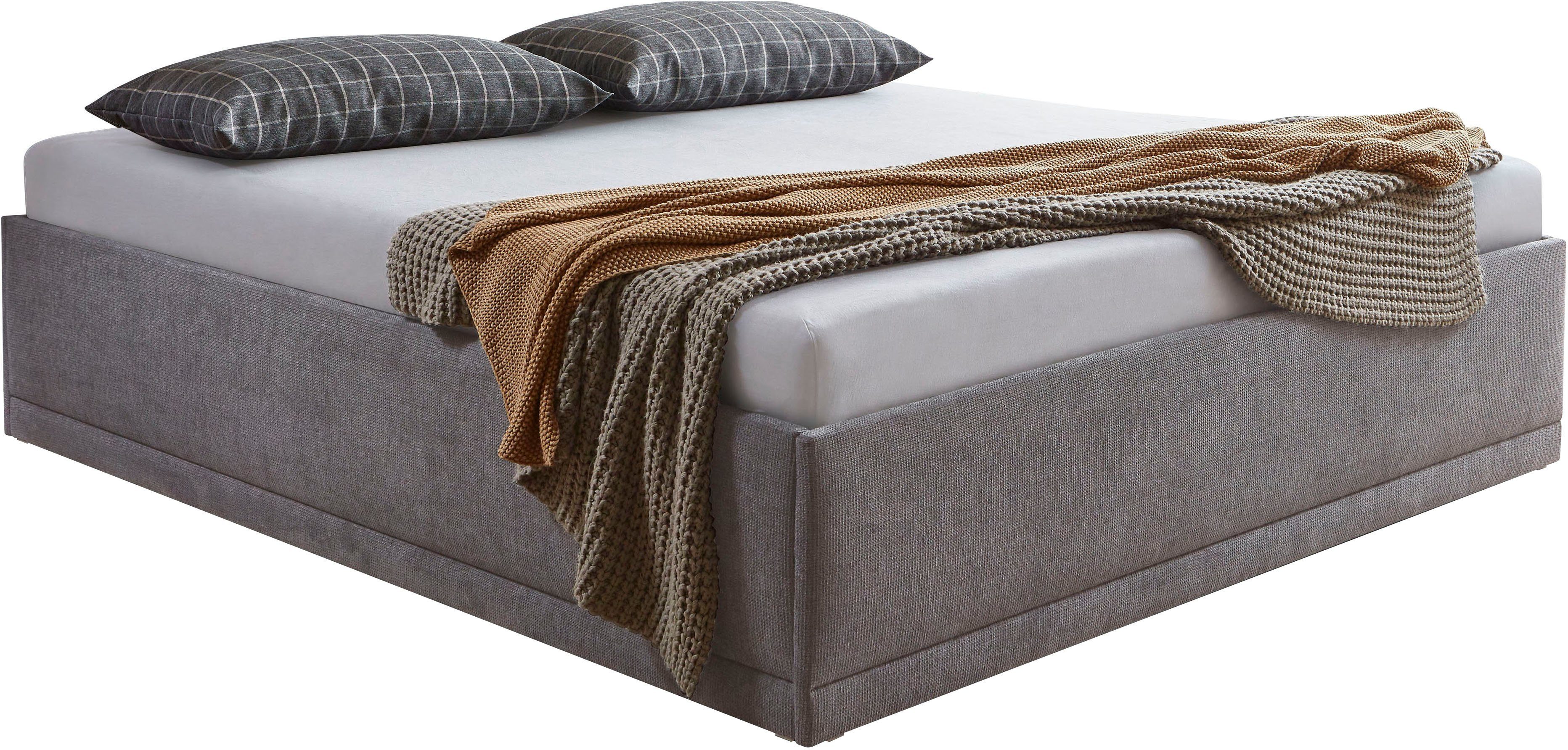 Westfalia Polsterbetten Gestoffeerd bed Texel Comforthoogte met sierkussen, bedkist bij uitvoering met matras