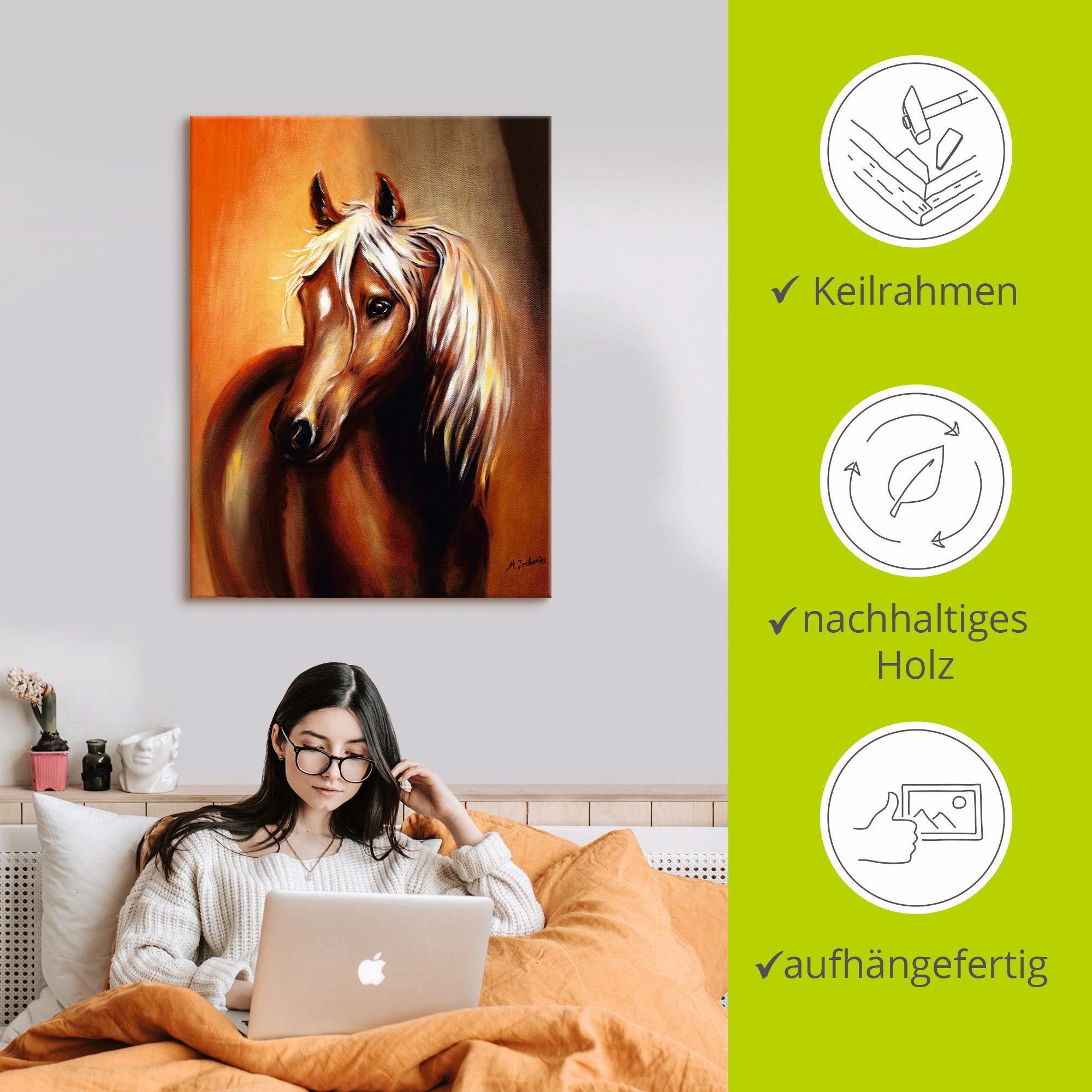 Artland Artprint Paard fantasie als artprint op linnen in verschillende maten