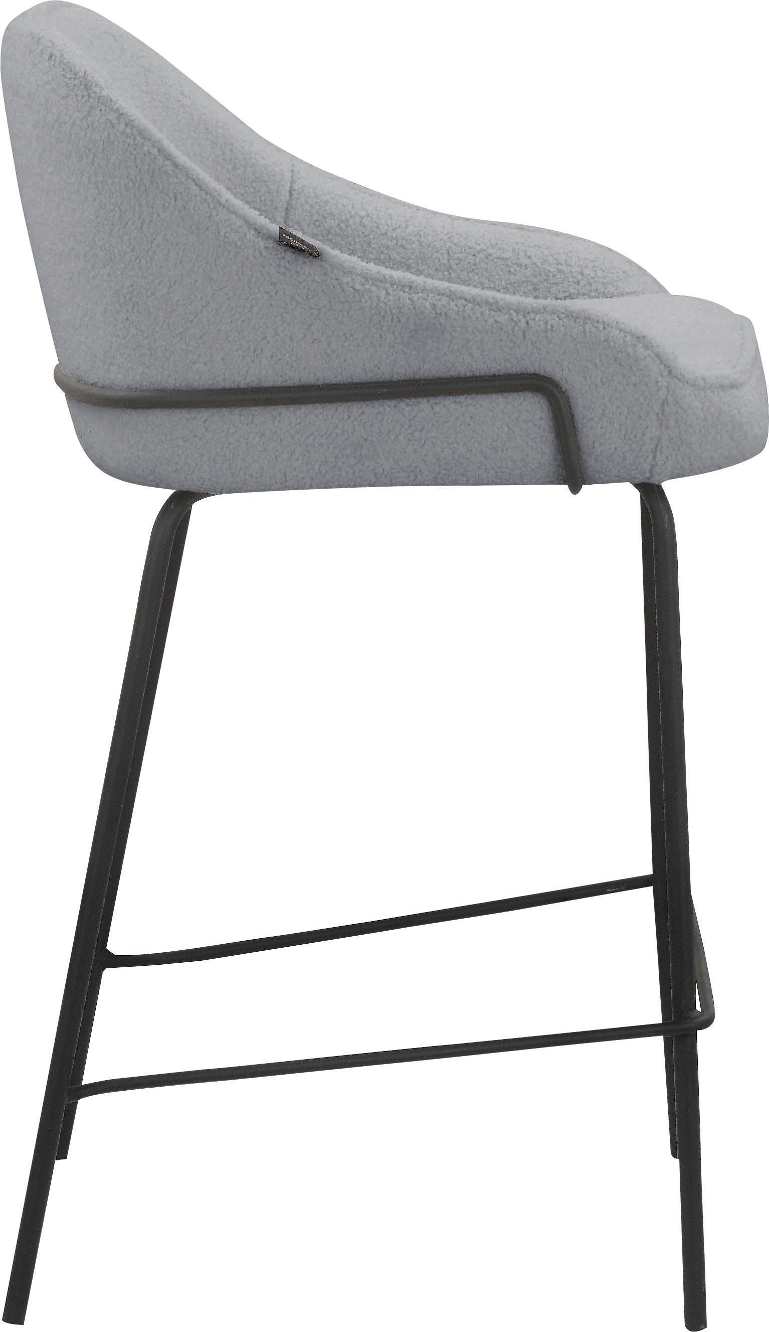 Leonique Stoel met 4 poten Puant met stof van polyester/gerecycled polyester, zithoogte 65 cm (2 stuks)
