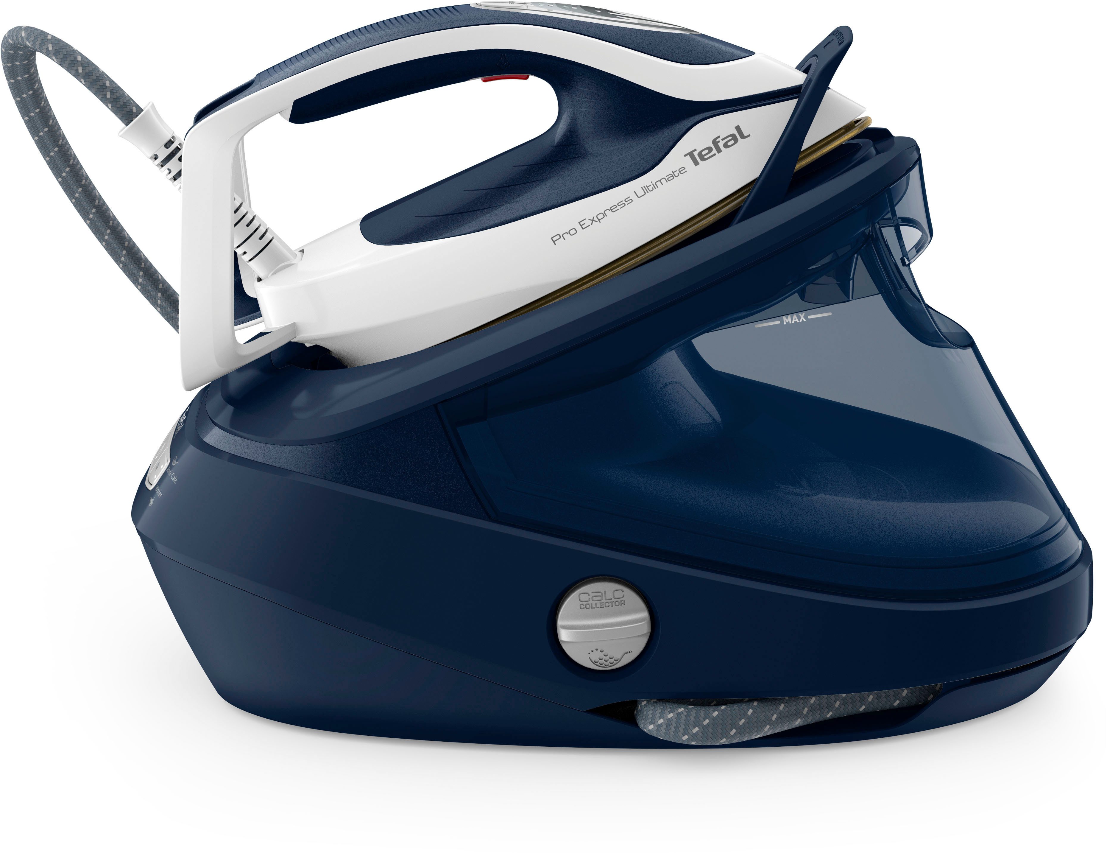 Tefal Stoomstrijkstation Pro Express Ultimate, 8-bar druk, afneembare kalkcollector, constante stoomafgifte 170 g/min., stoomstoot 590 g/min., gv9720