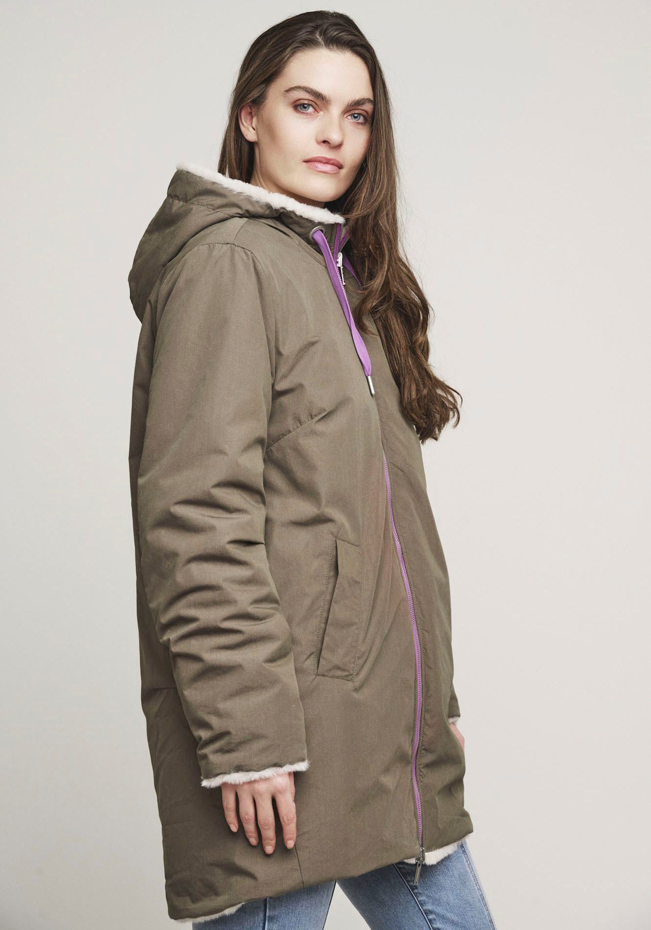Rino & Pelle Parka met contrastkleurige details