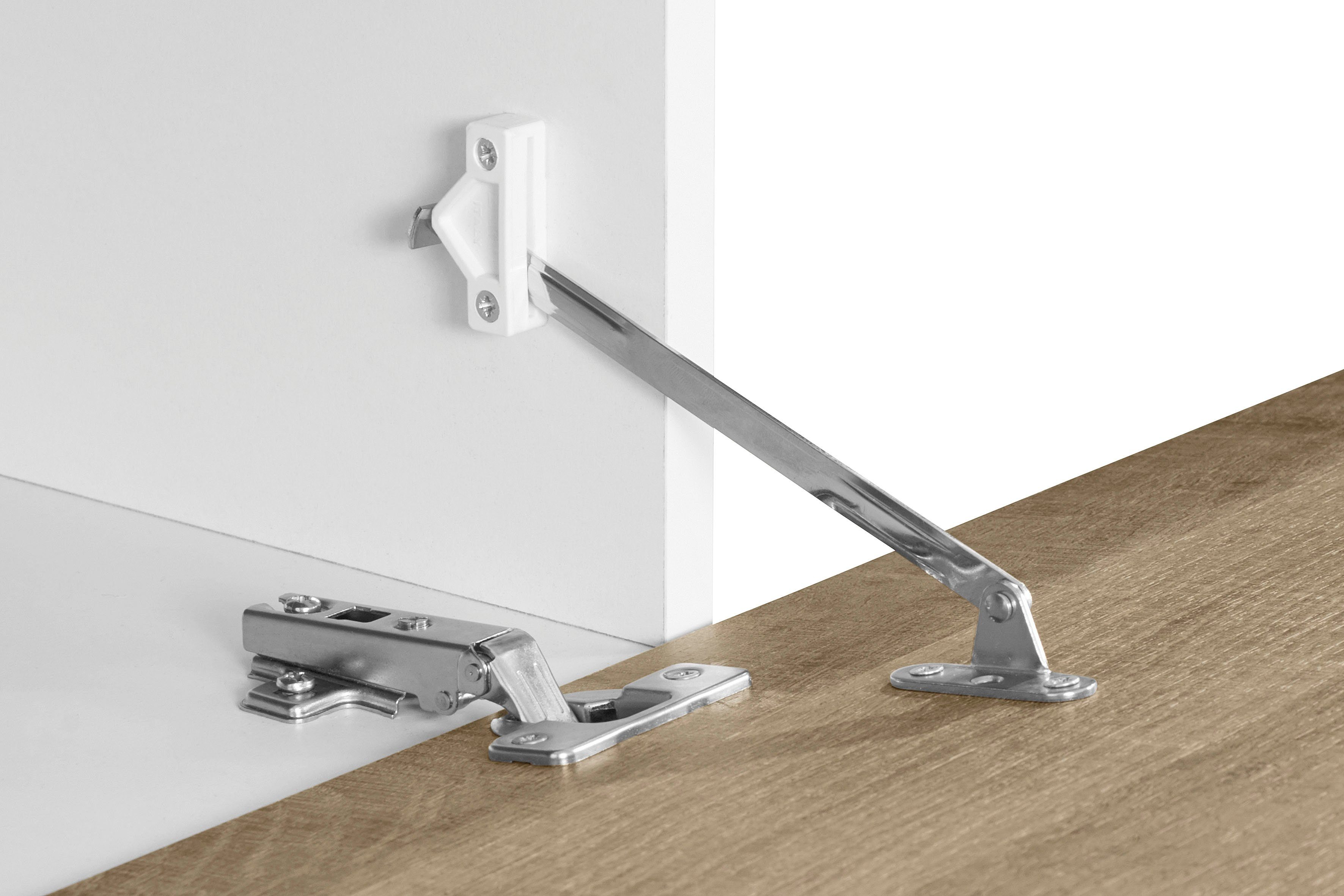 INOSIGN Dressoir Coro, commode, kast, buffet, greeploos met legplanken 1 klep, 4 deuren, dubbele diepte, bxdxh 200x45x85,6 cm