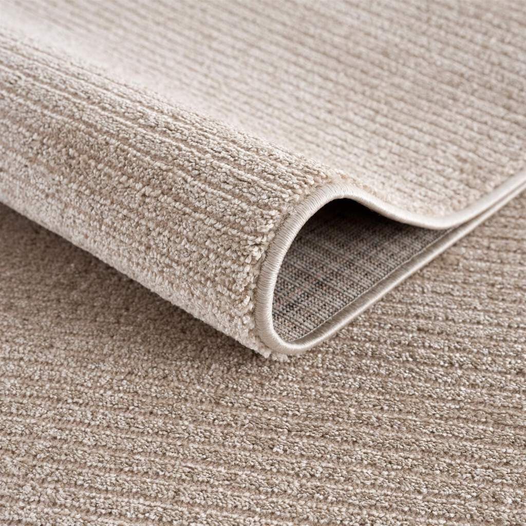 Carpet City Vloerkleed Frisé-tapijt FANCY900 Korte pool, uni, 3D-look, strepen-look