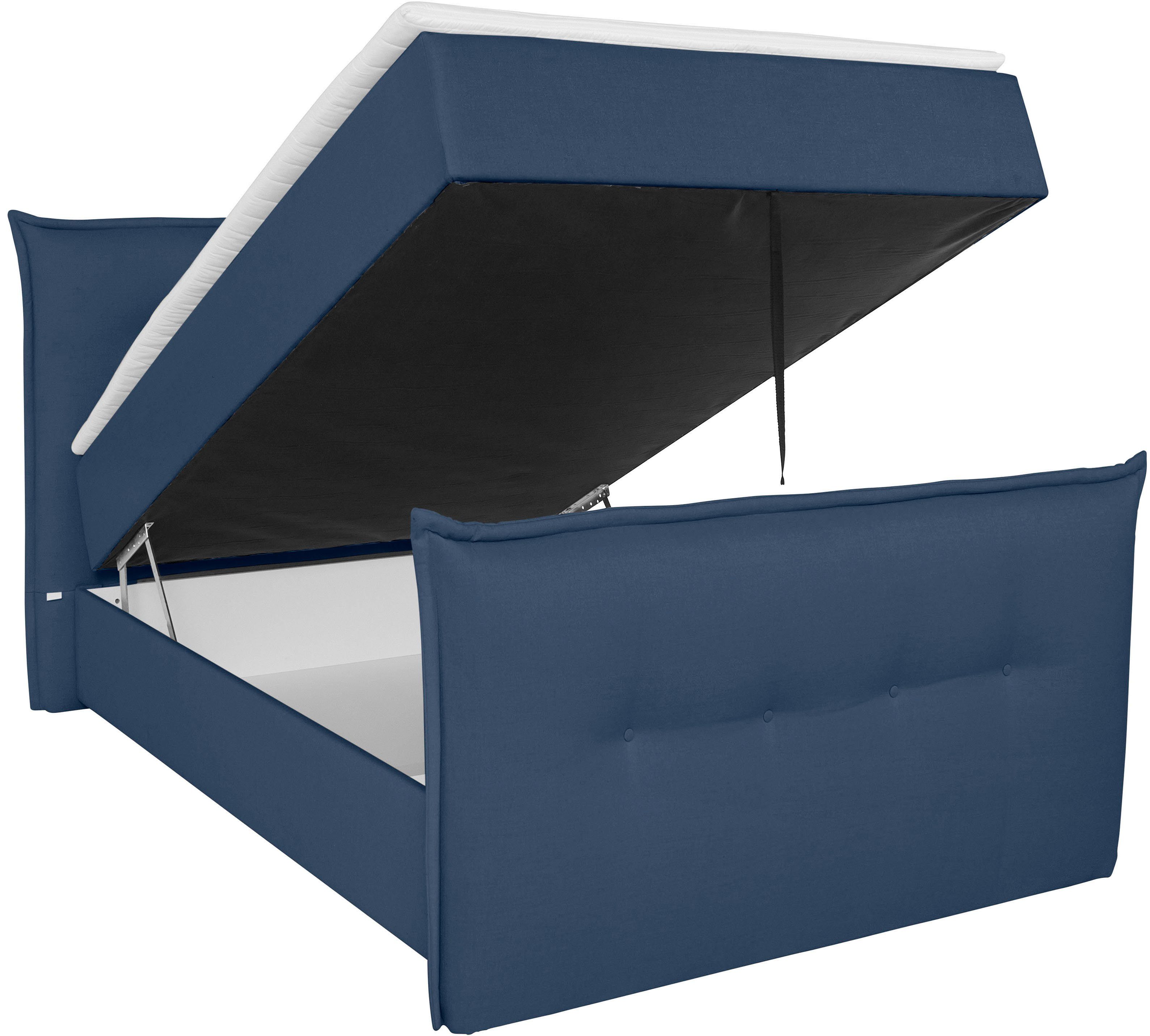 andas Boxspring Lichtgewicht inclusief voetbord, bedkist & topmatras, in 4 breedten en 2 hardheden