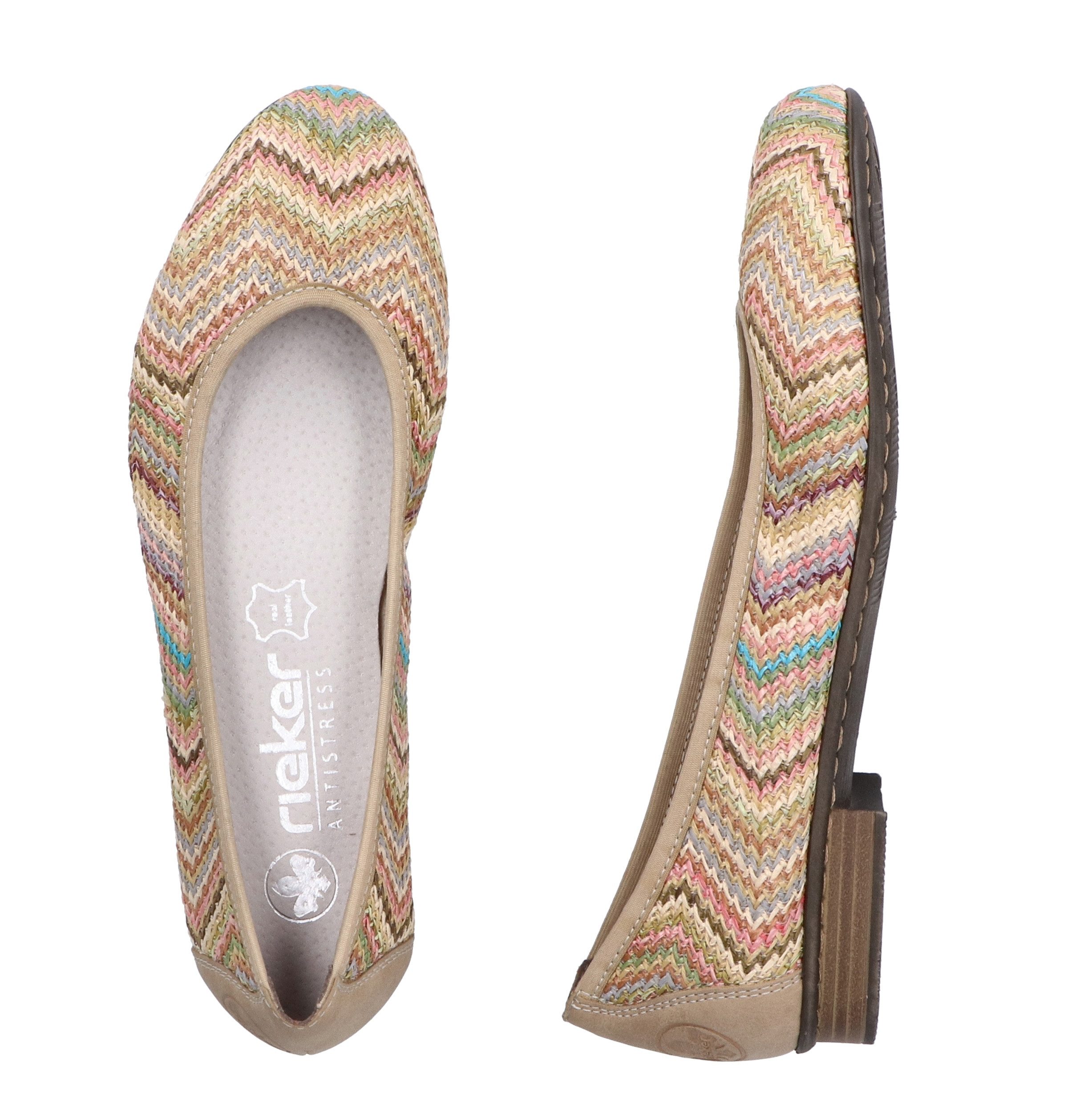 Rieker Ballerina's , slippers, instapschoen, pumps met zachte binnenzool