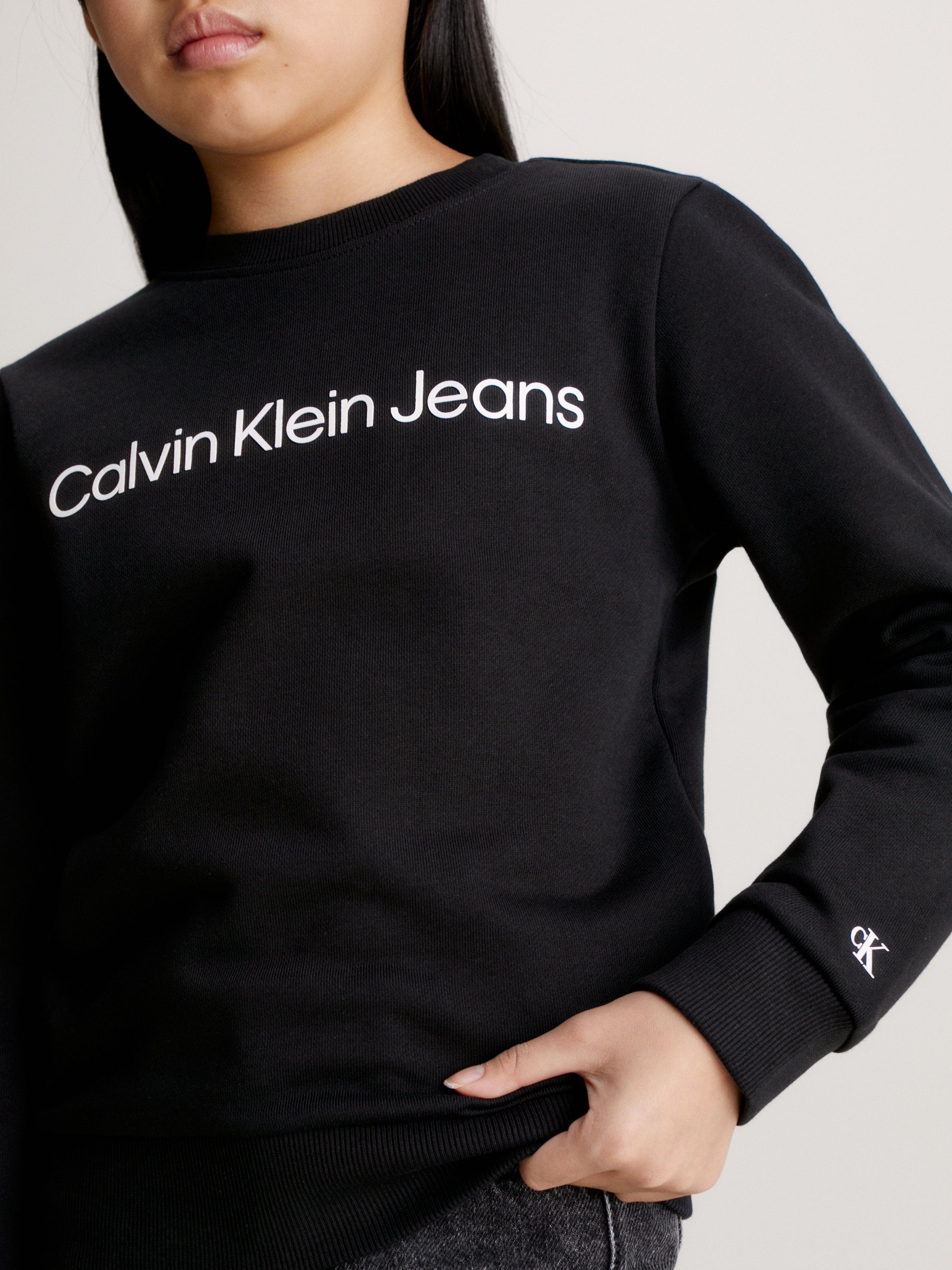 Calvin Klein Sweatshirt INST. LOGO REGULAR CN voor kinderen tot 16 jaar