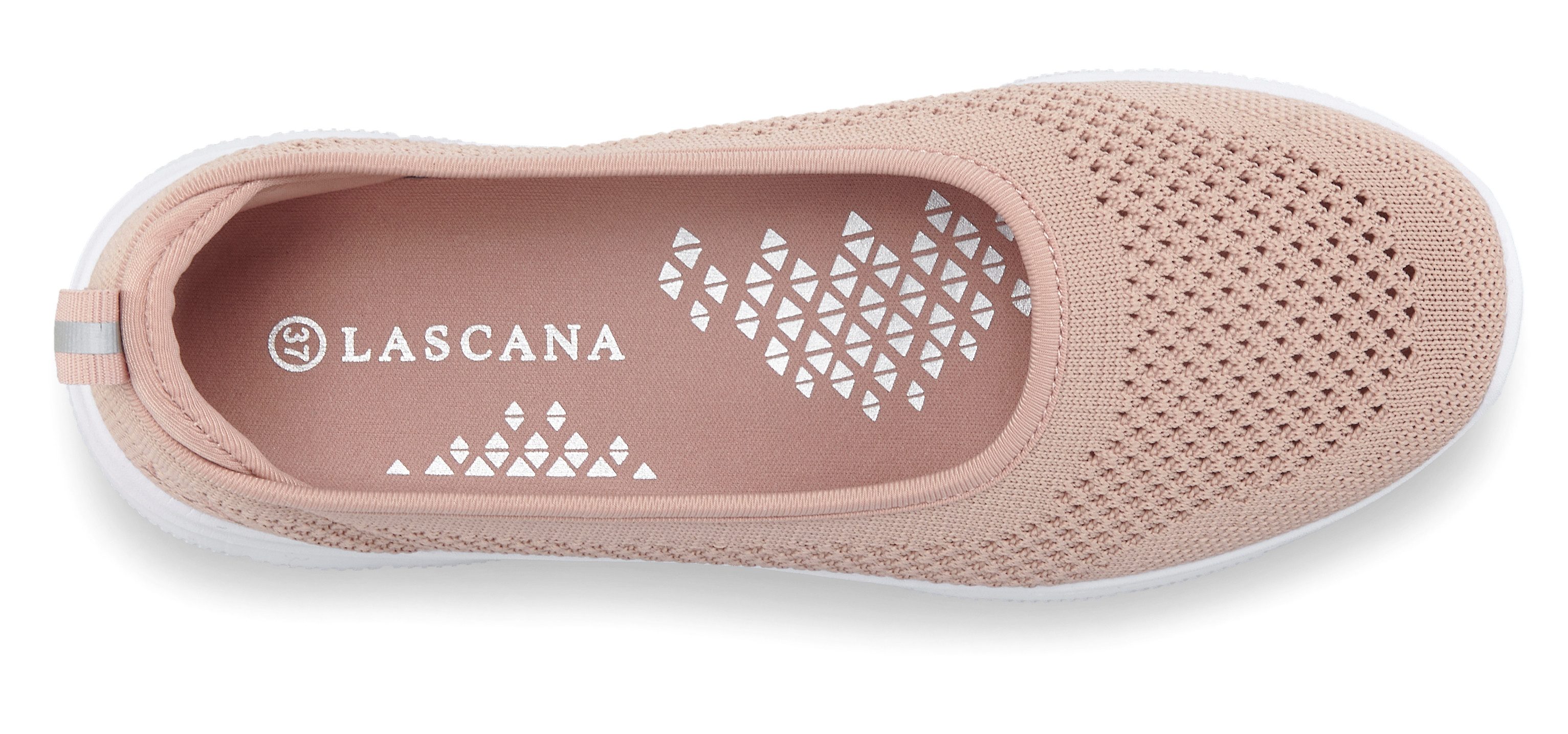 Lascana Sneaker-ballerina’s ultralichte slipper, slip-on sneaker, vrijetijdsschoen vegan