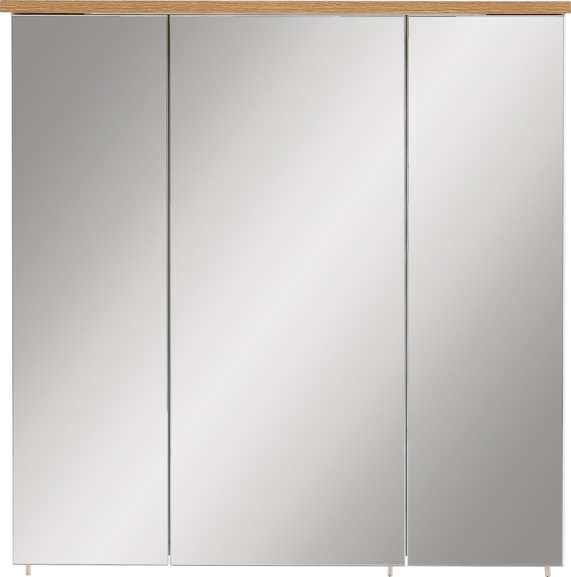 Schildmeyer Spiegelkast Profiel Breedte 70 cm, 3-deurs, ledverlichting, schakelaar-/stekkerdoos