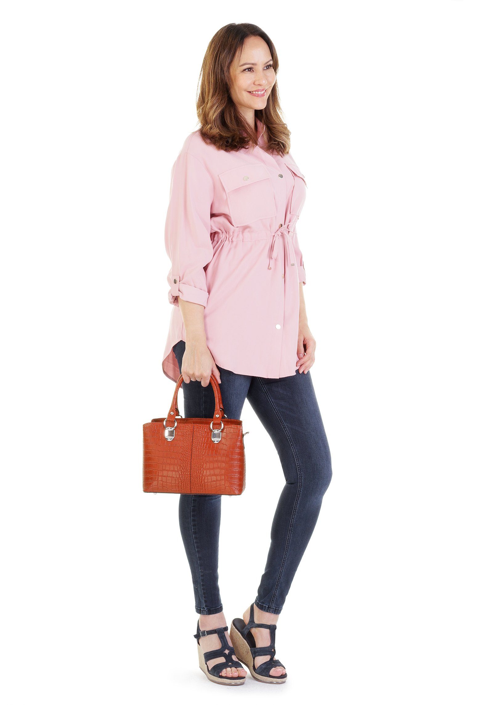 Cluty Schoudertas echt leer, made in italy