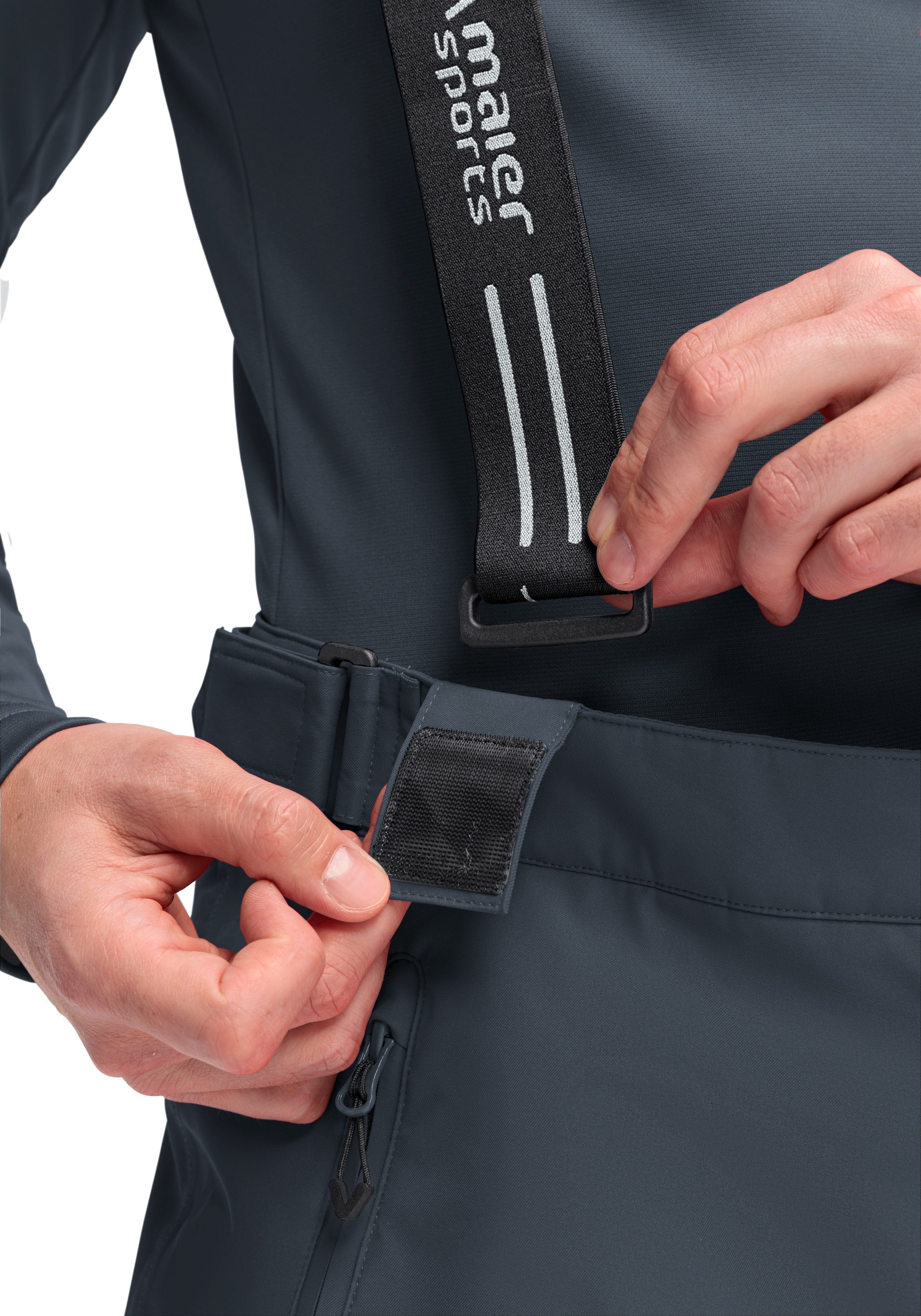 Maier Sports Skibroek Anton 2.1 Heren sneeuwbroek met bretels, wind/waterdicht, regular fit