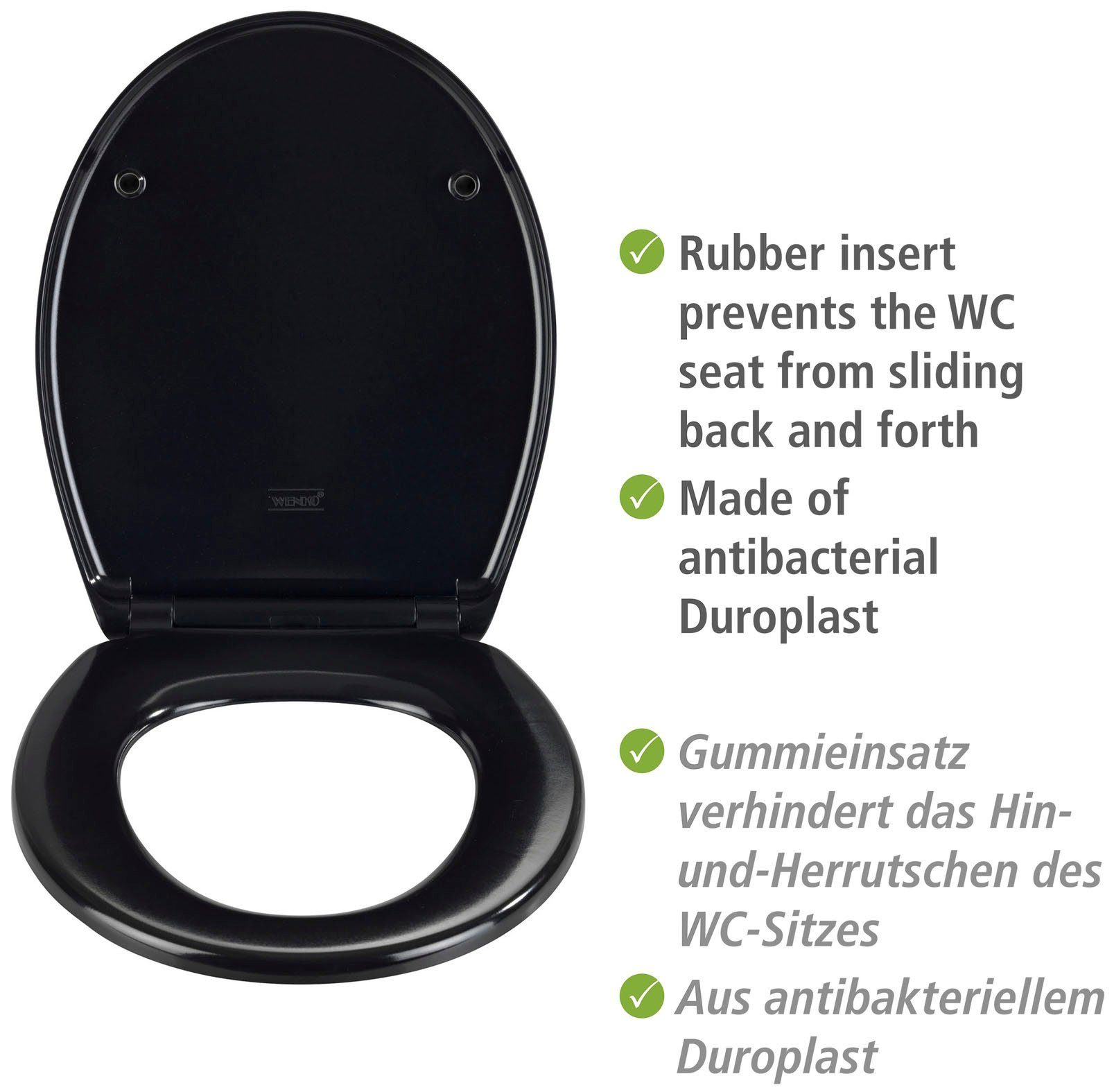 WENKO Toiletzitting Vorno Neo met afdaalautomatiek en snelle bevestiging