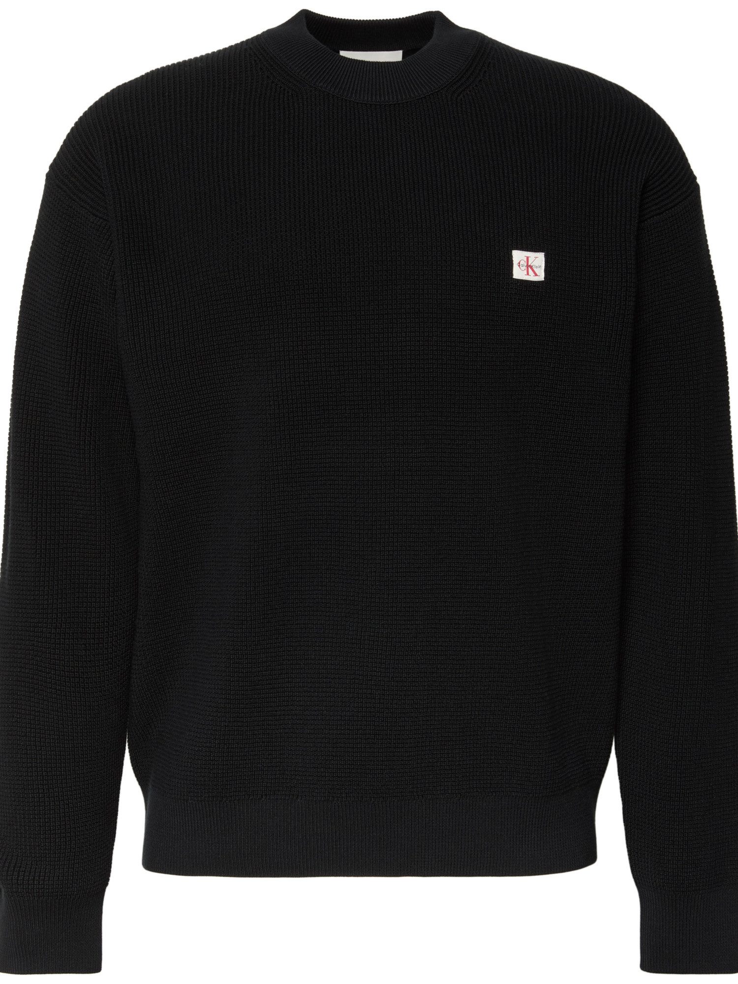 Calvin Klein Trui met ronde hals LS EZ COTTON WAFFLE CRWNK SWTR 9