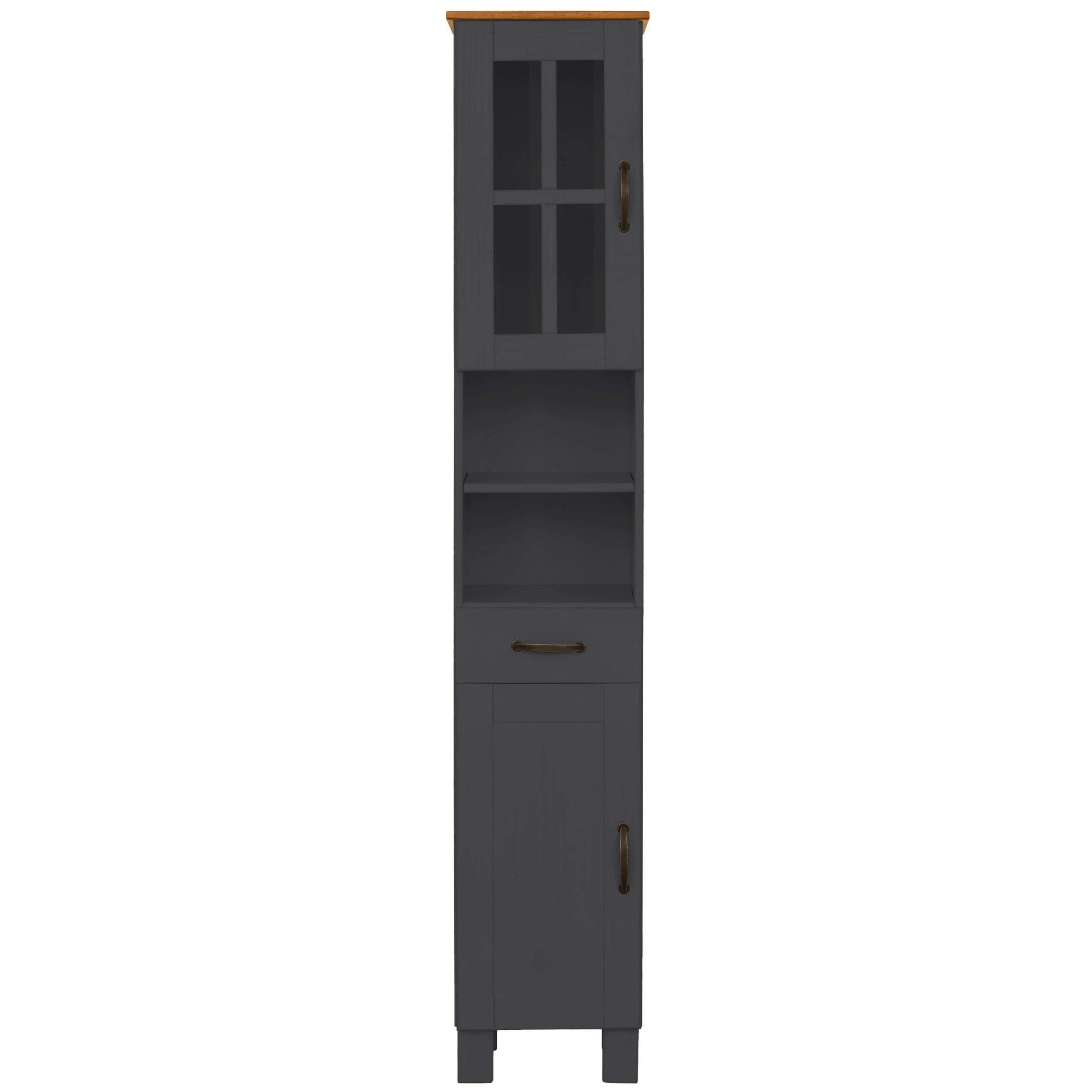 Home affaire Hoge kast Rodby Massief, FSC®-gecertificeerd hout, breedte 33 cm, hoogte 180 cm