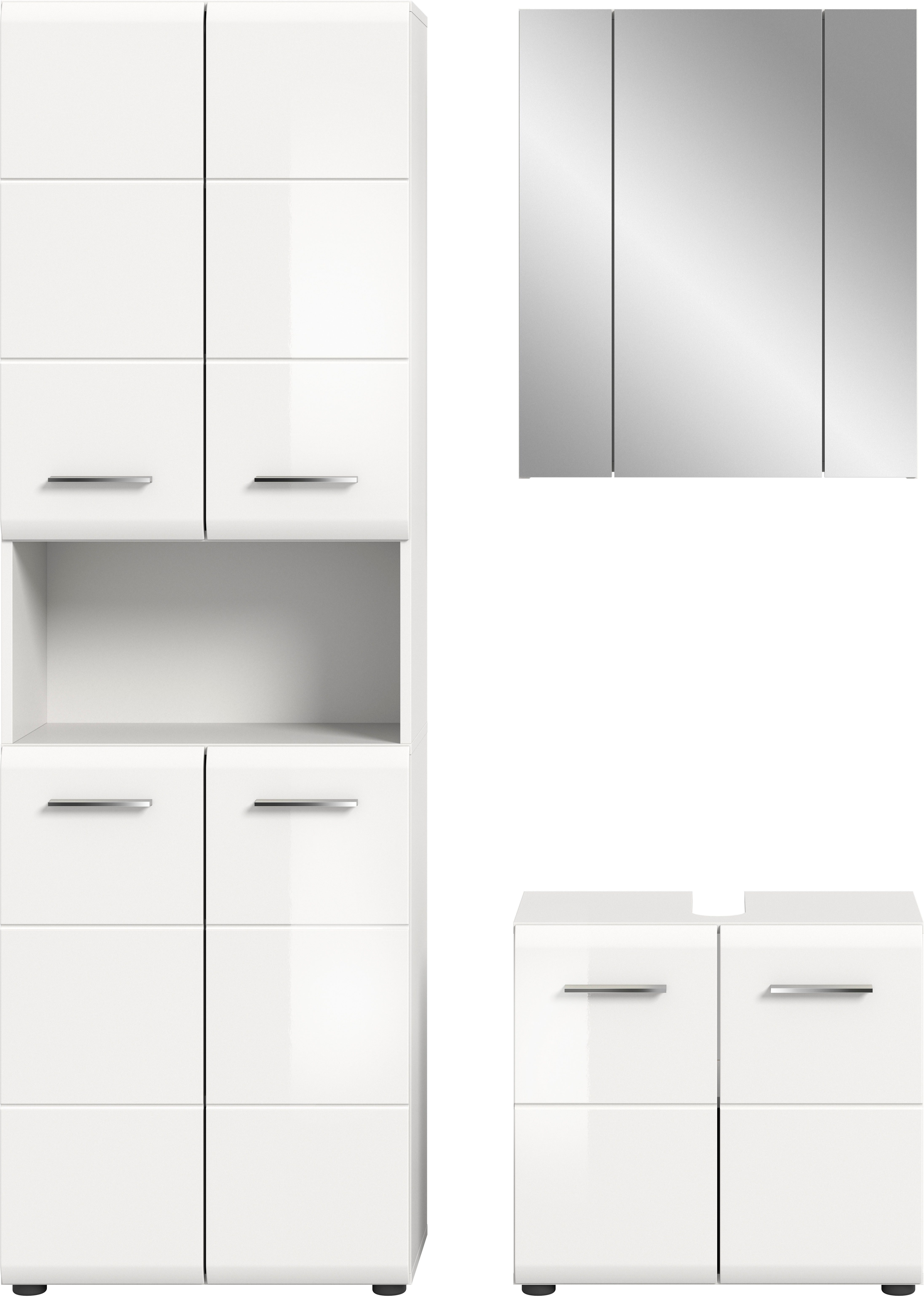 INOSIGN Badmeubelset FLORENZ, TOPSELLER!, 3-delige badcombinatie, hoogwaardige MDF-front