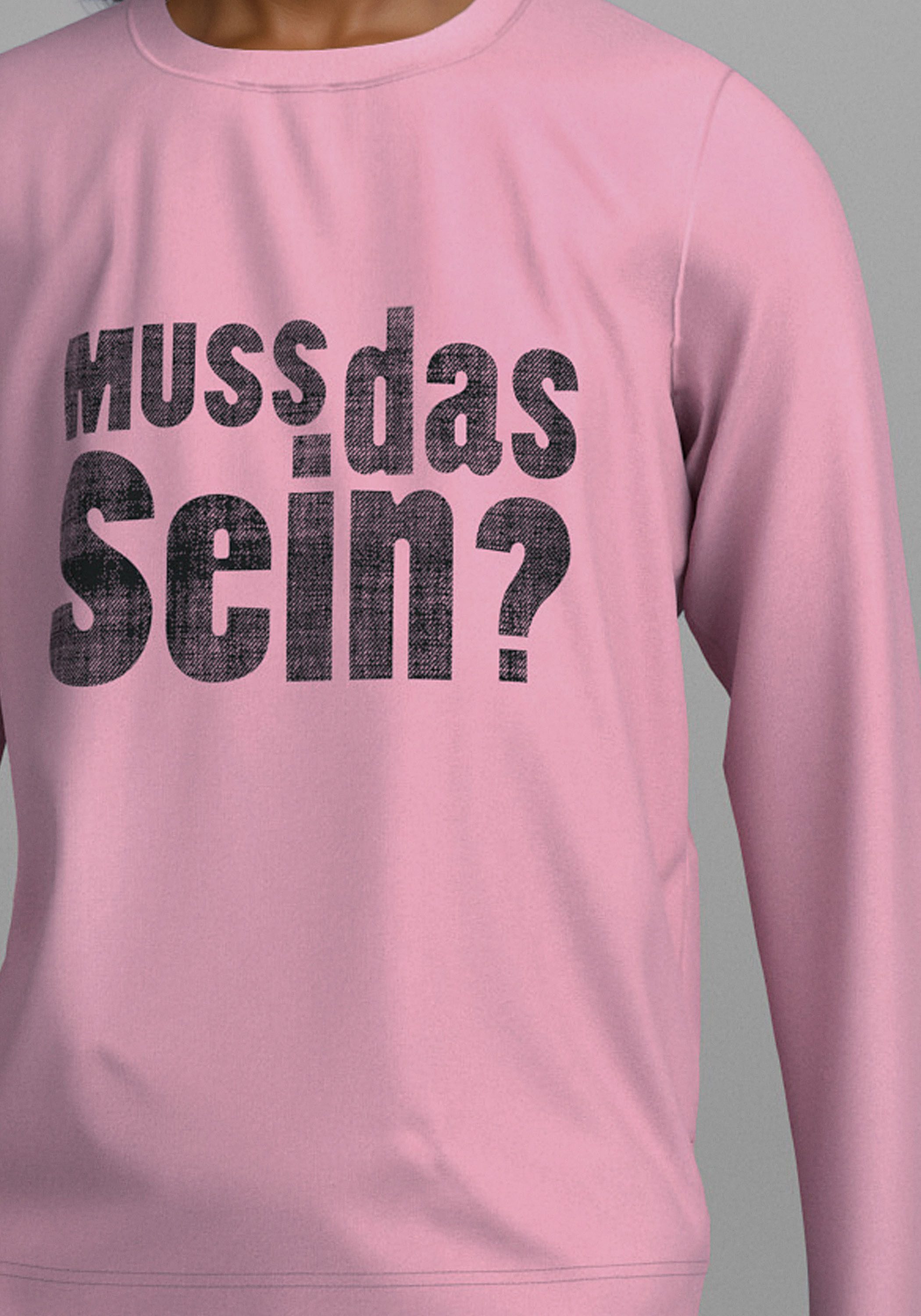 KIDSWORLD Shirt met lange mouwen Spruch: MUSS DAS SEIN