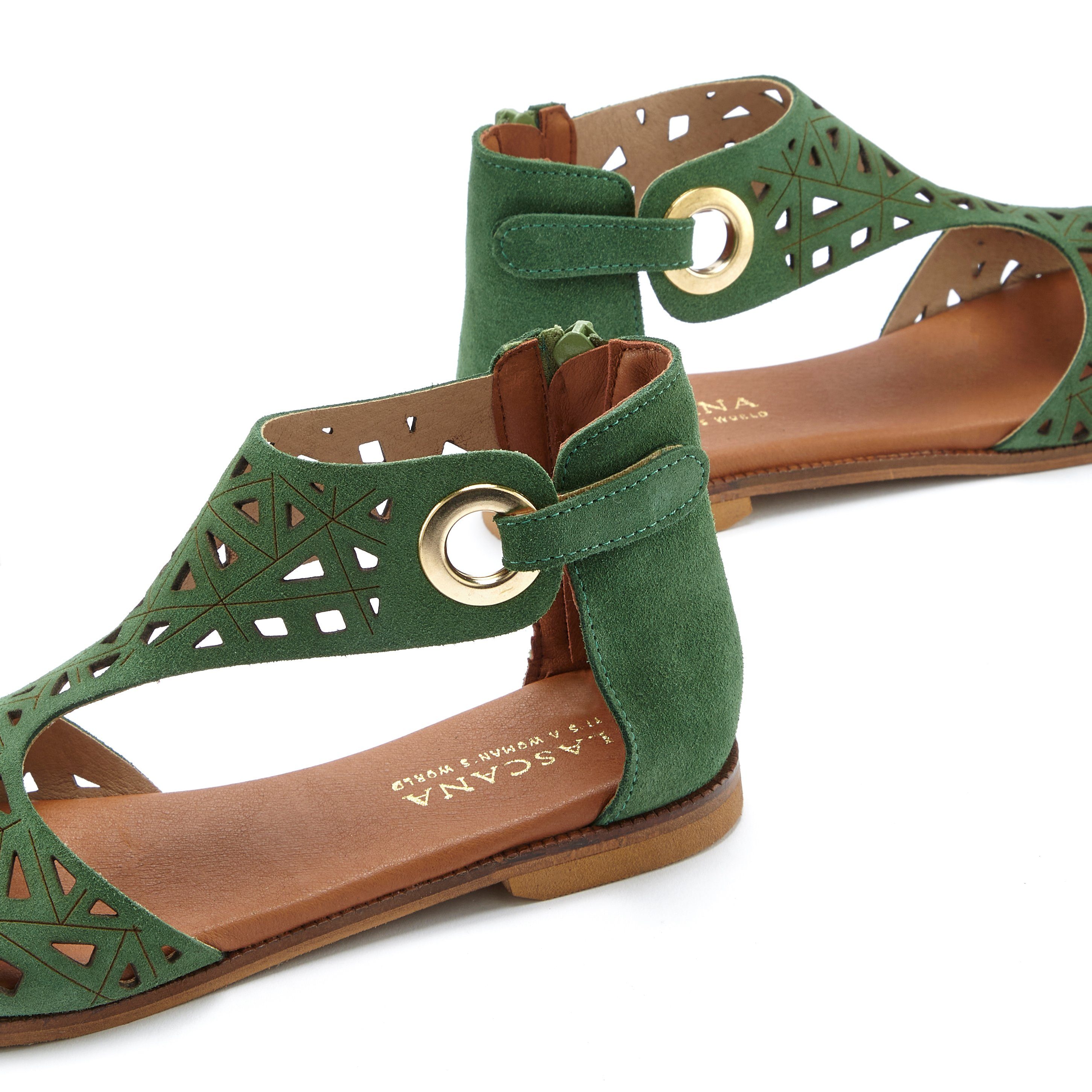 Lascana Sandalen Zomerschoen Sandalette, zomerschoen van hoogwaardig leer met uitsparingen