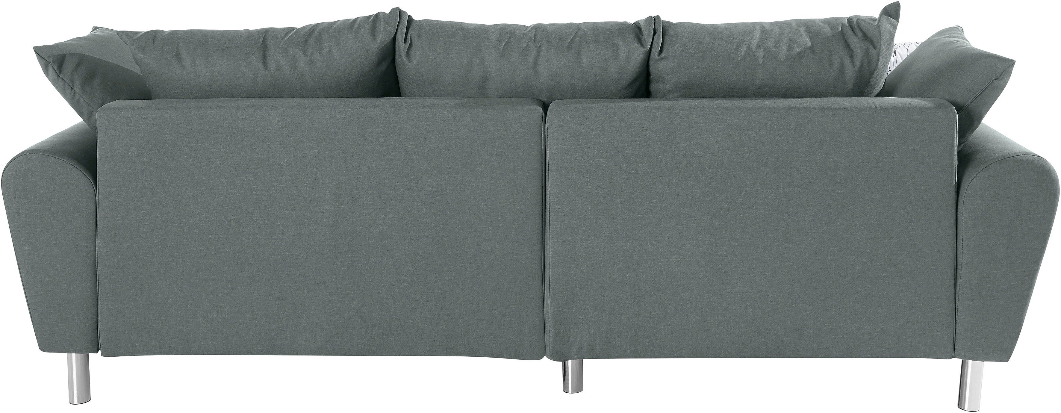 COLLECTION AB Hoekbank Rada L-vorm inclusief hocker, slaapfunctie en binnenvering