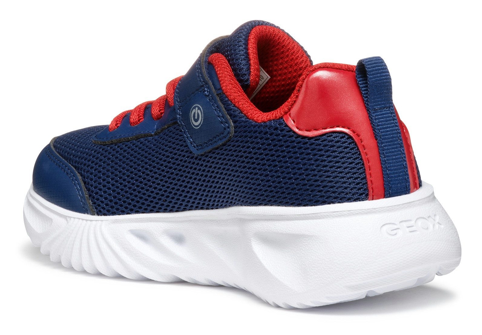 Geox Sneakers J ASSISTER BOY knipperschoen , sportschoen, klittenbandschoen met opvallend knipperende zool