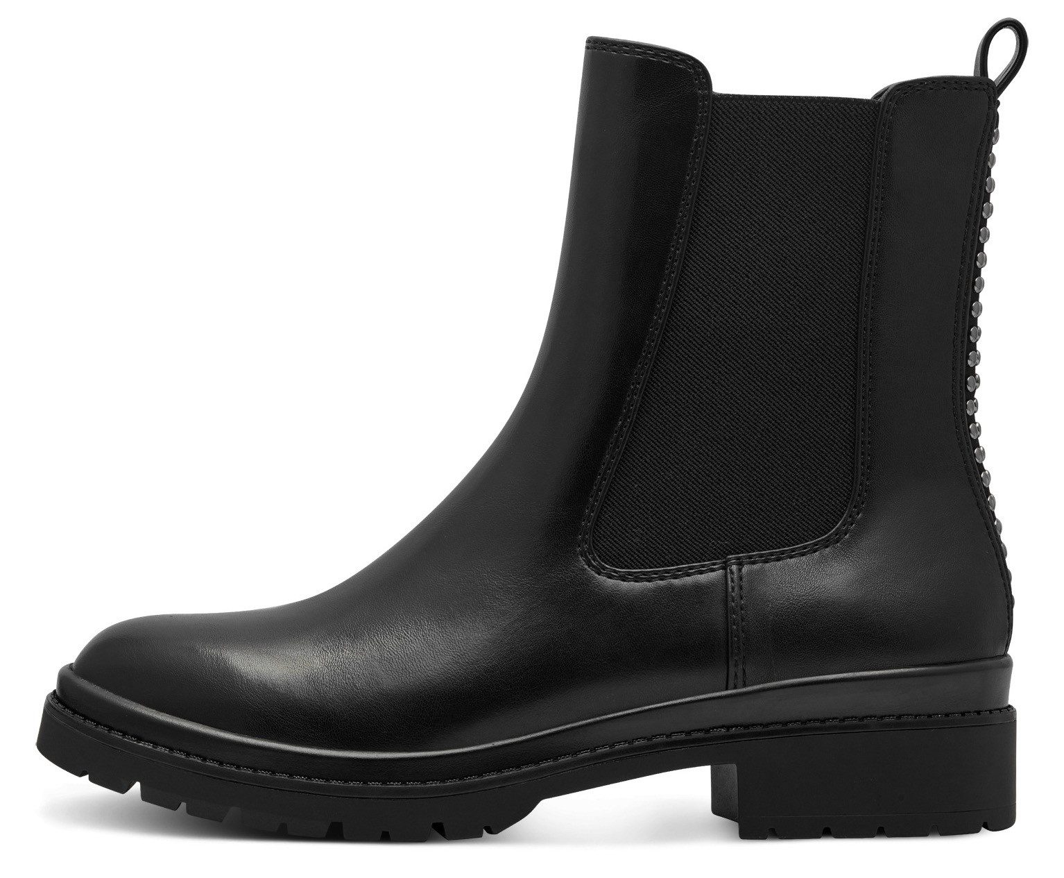 Tamaris Chelsea-boots blokhak, business schoen, enkellaars met comfortabele stretch-inzet
