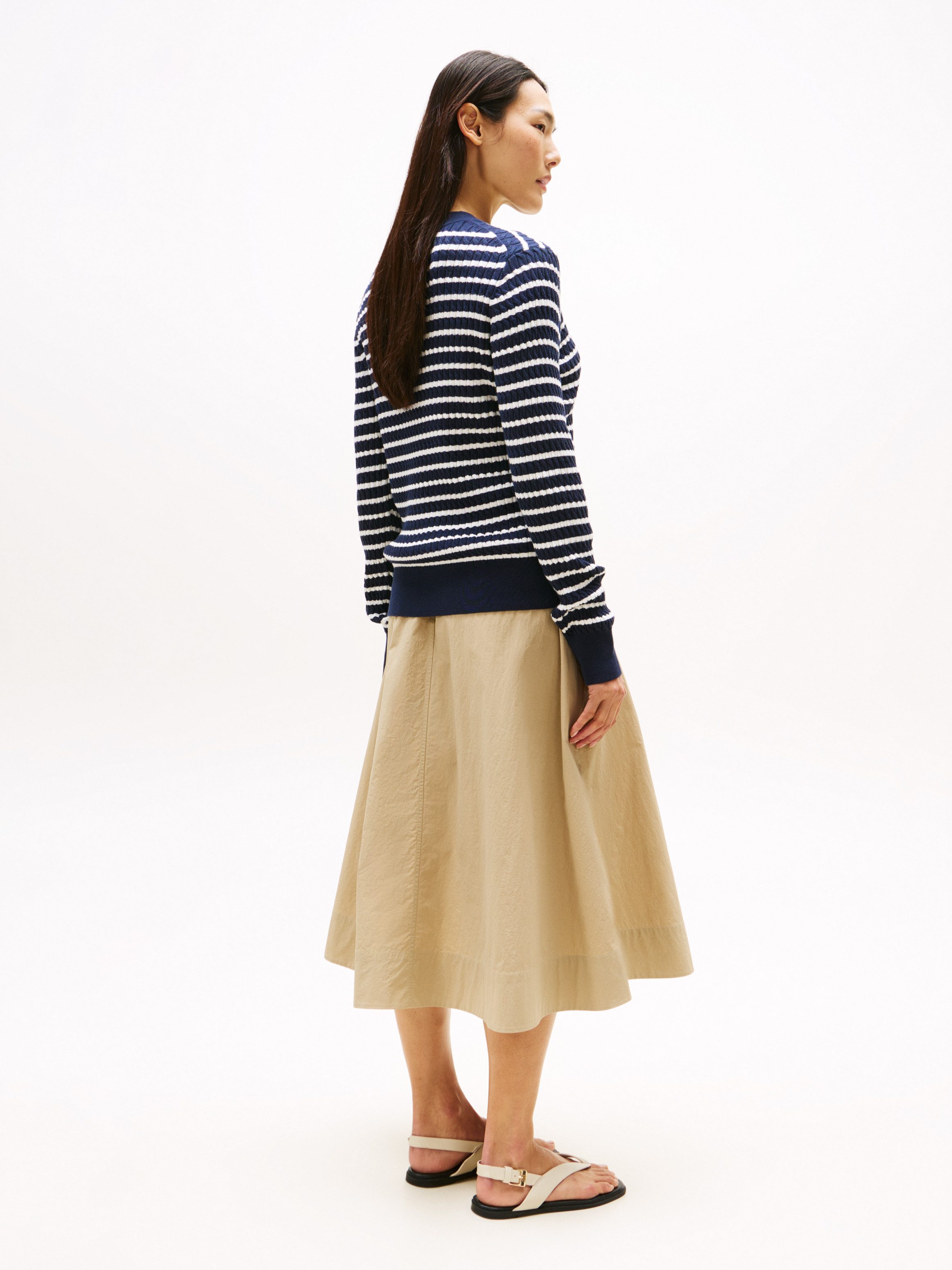 Tommy Hilfiger Trui met ronde hals CO CABLE C-NK LS SWEATER