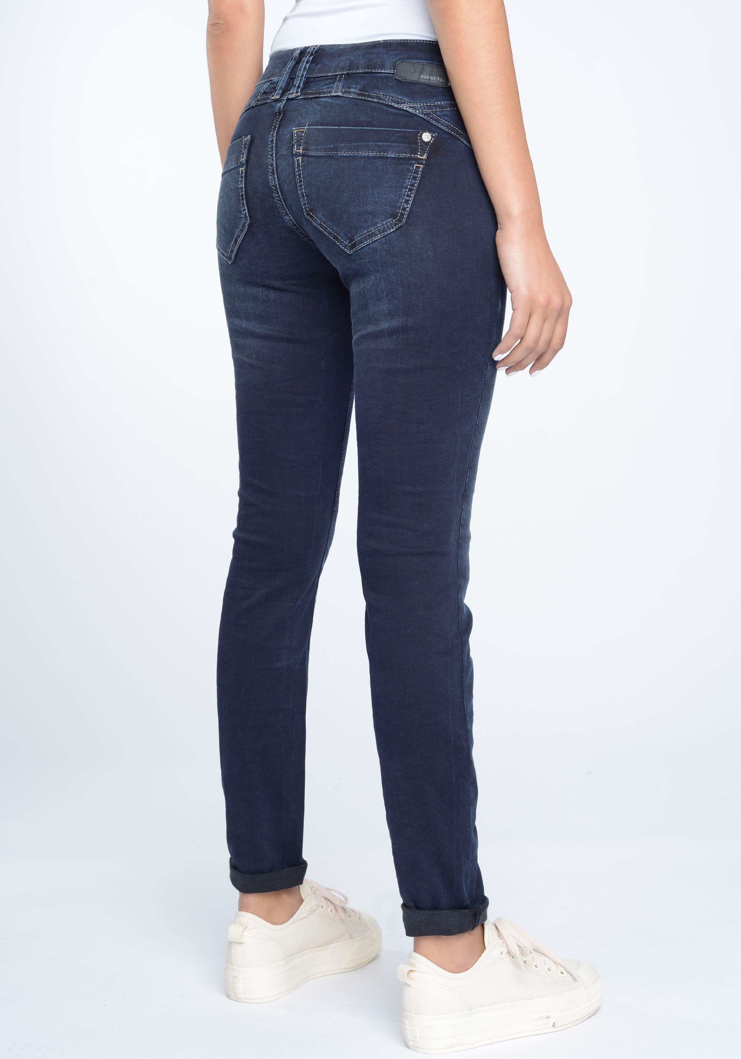 GANG Skinny fit jeans 94NENA in authentieke used wassing