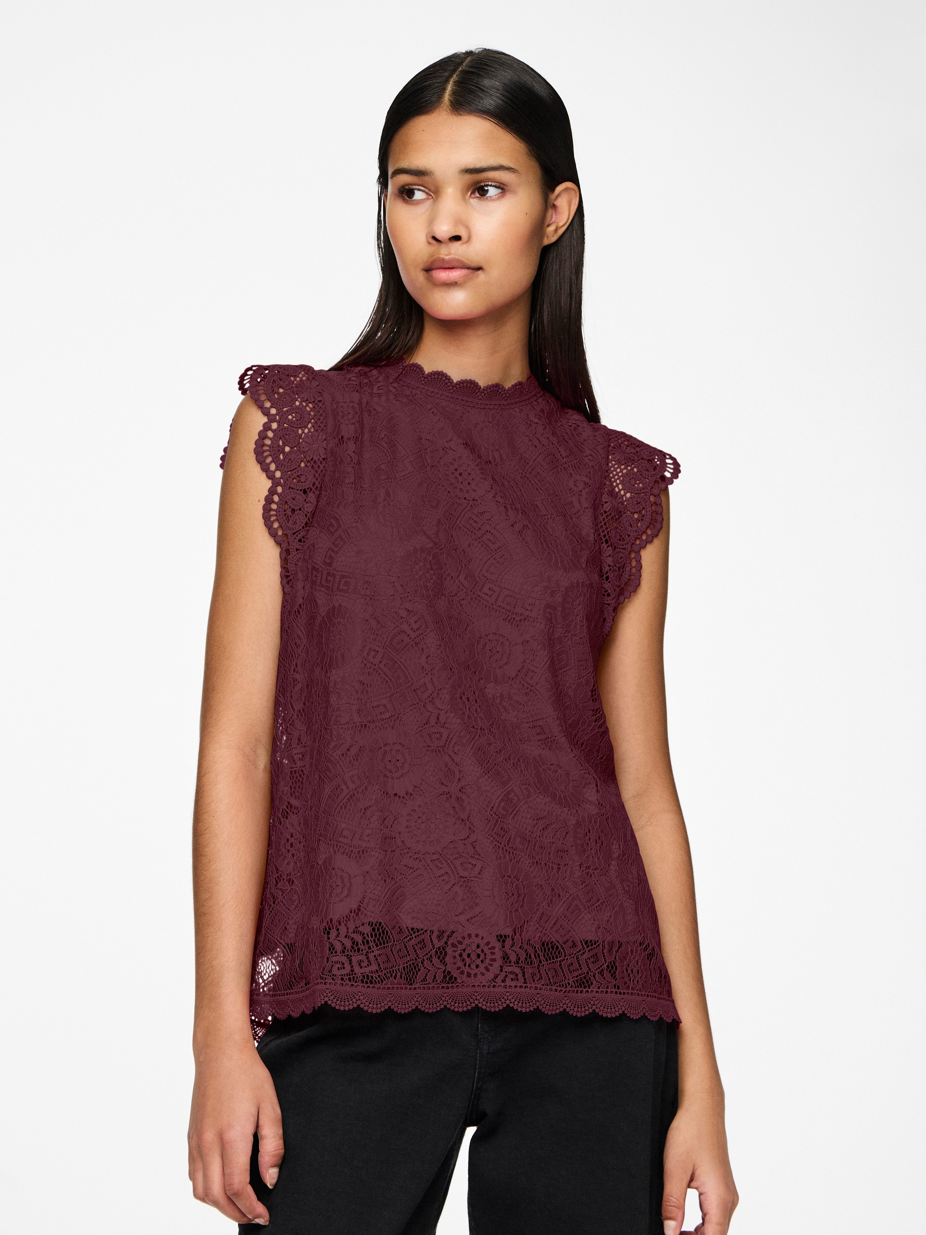Pieces Kanten top PCOLLINE