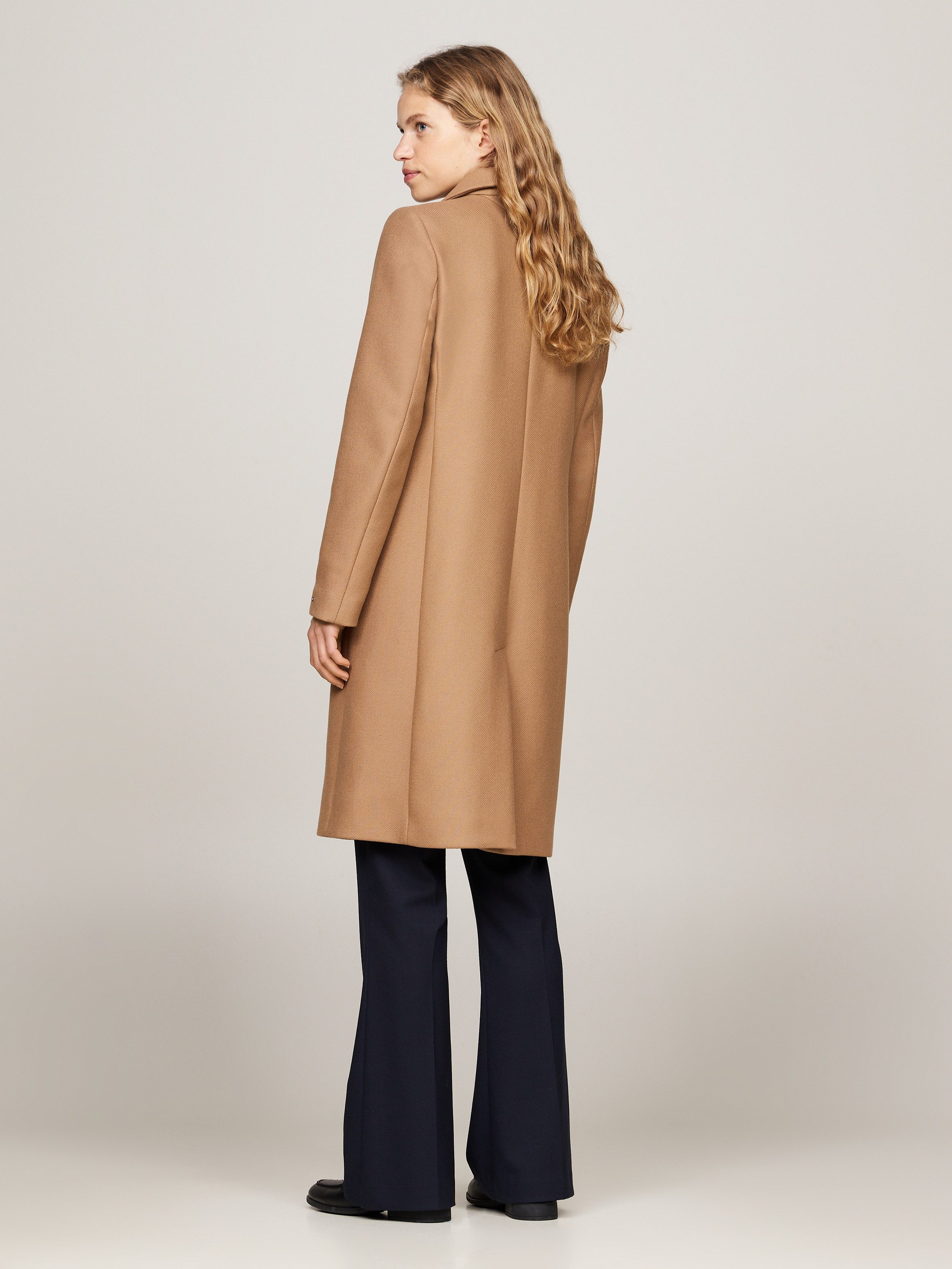 Tommy Hilfiger Lange jas met gestempeld logo