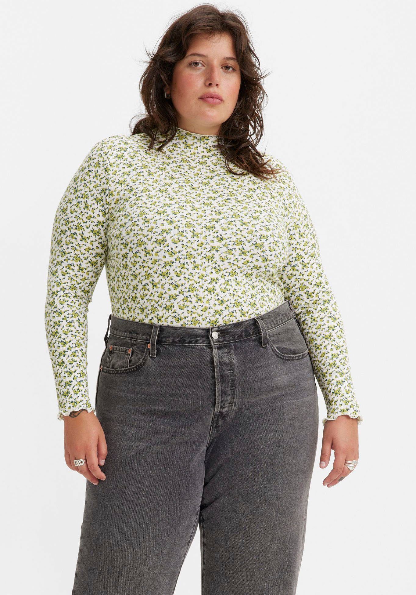 Levi's® Plus Shirt met lange mouwen FLORA MOCKNECK met opstaande kraag