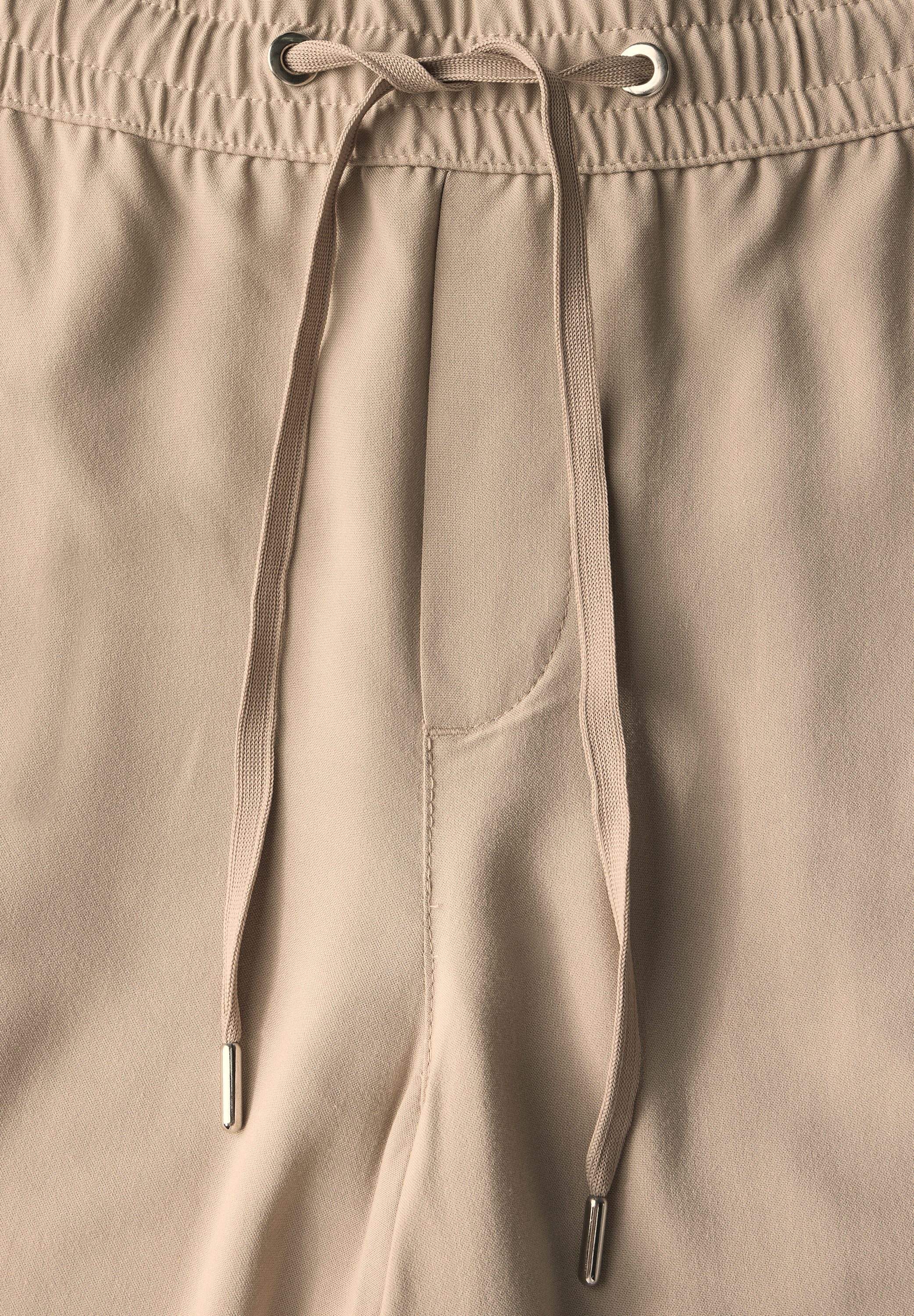 STREET ONE Stoffen broek Style Emee elastische band met rijgkoord
