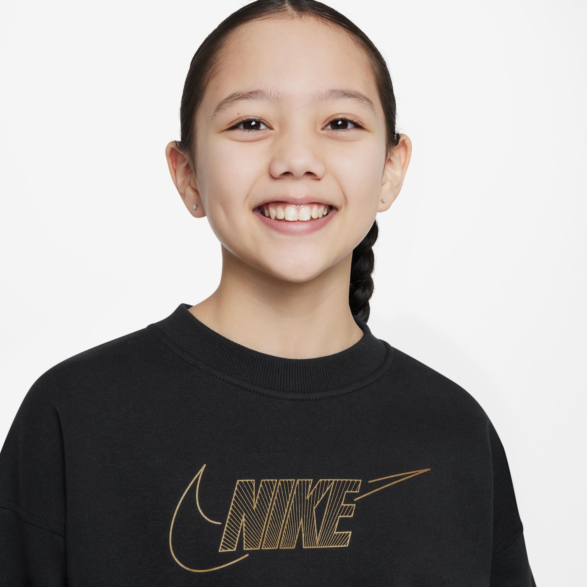 Nike Sportswear Sweatshirt CLUB FLEECE BIG KIDS' (GIRLS') CREWNECK TOP