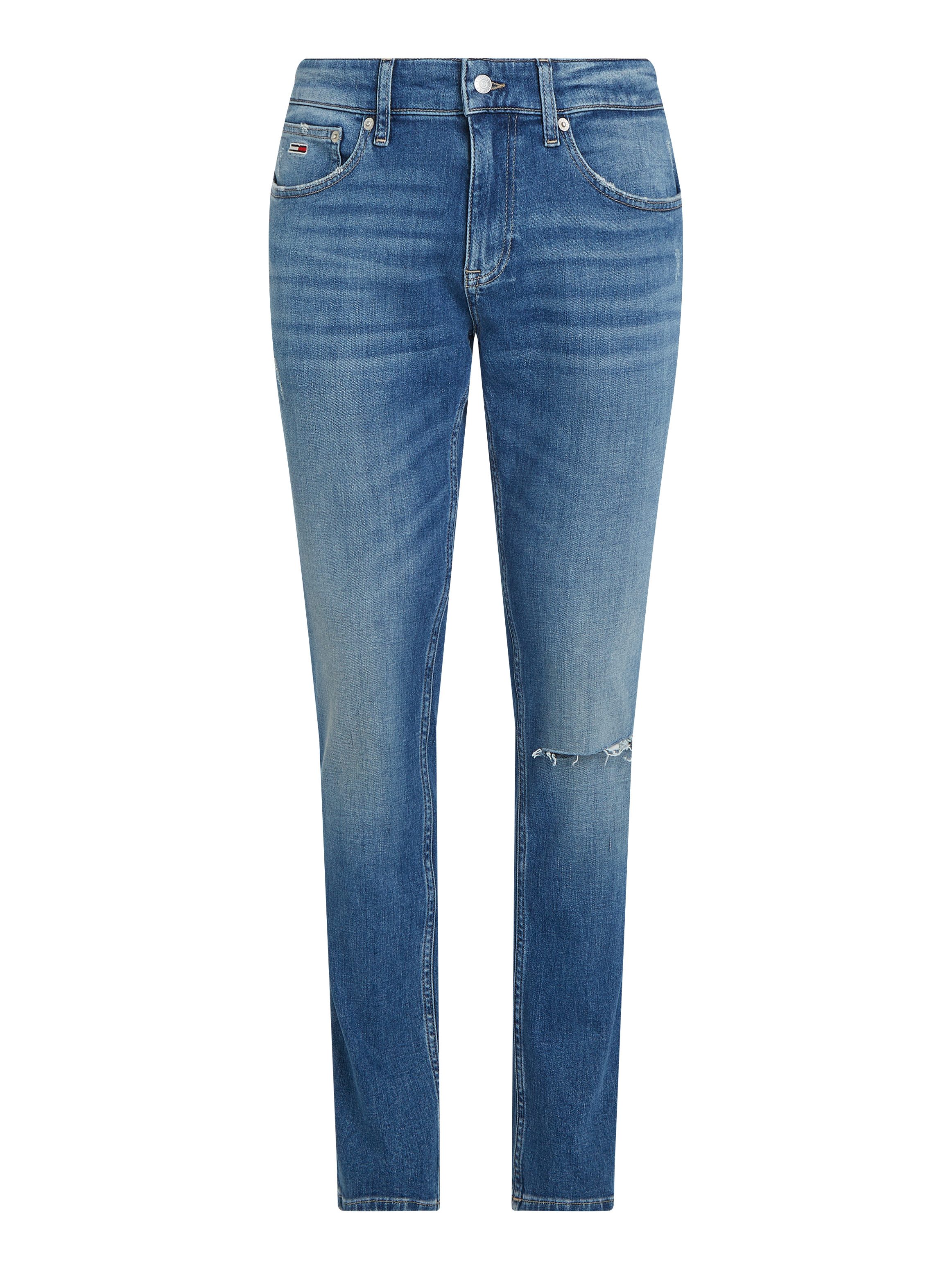 TOMMY JEANS Slim fit jeans Scanton Slim Denim Destroyed-effect, verschillende wassingen