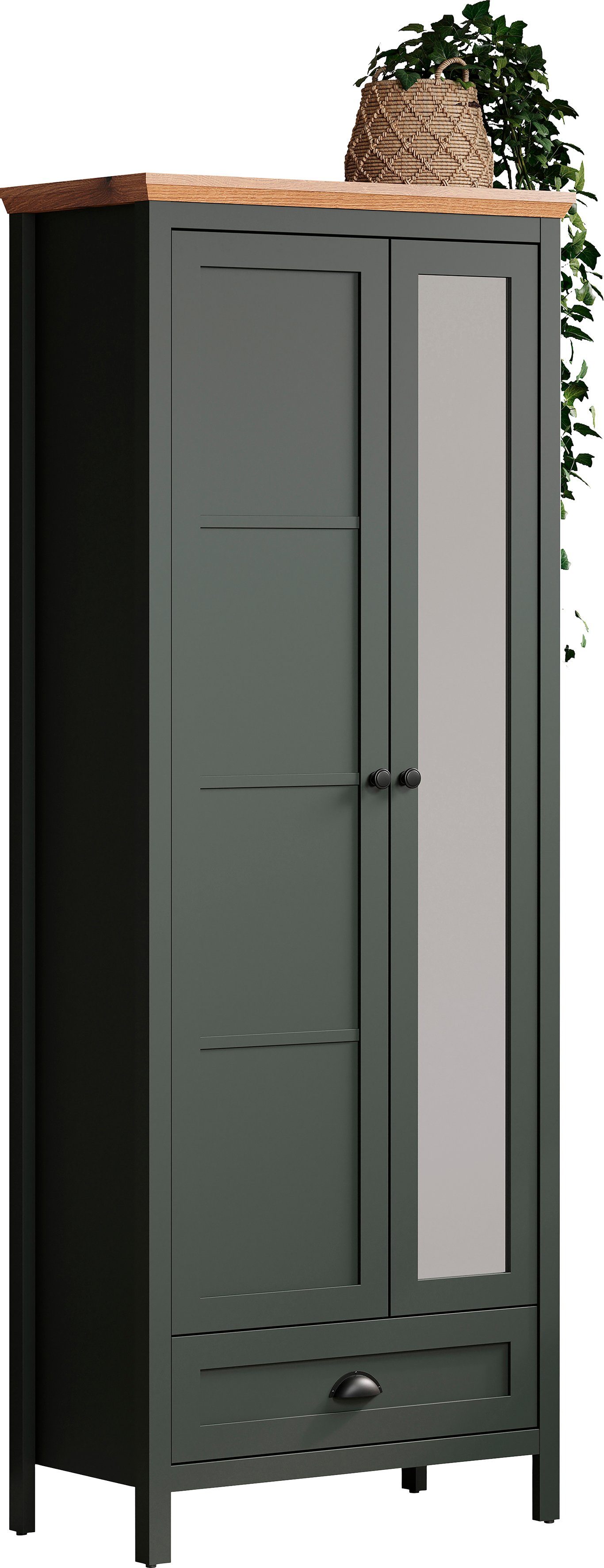 Home affaire Kledingkast Vienna Kledingkast in landhuisstijl, met kledingstang - (B/H) 77/198 cm (1 stuk)