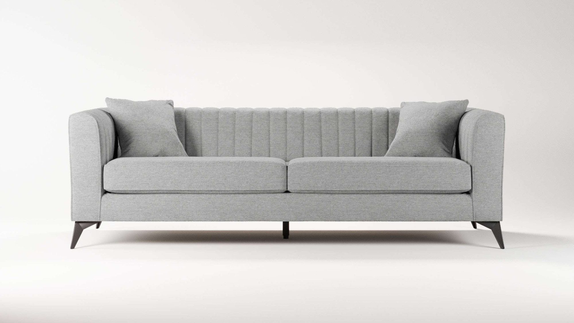 Places of Style 4-zitsbank MATTHEW elegant designsofa, afmetingen B/D/H: 231/86/74 cm XXL, stiksels in de rug, losse zitkussens, inclusief 2. sierkussen