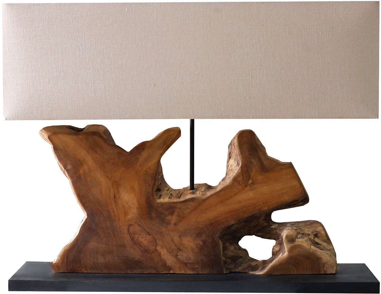 SalesFever Tafellamp Drijfhout met de hand gemaakt (1 stuk) tafellampen beige