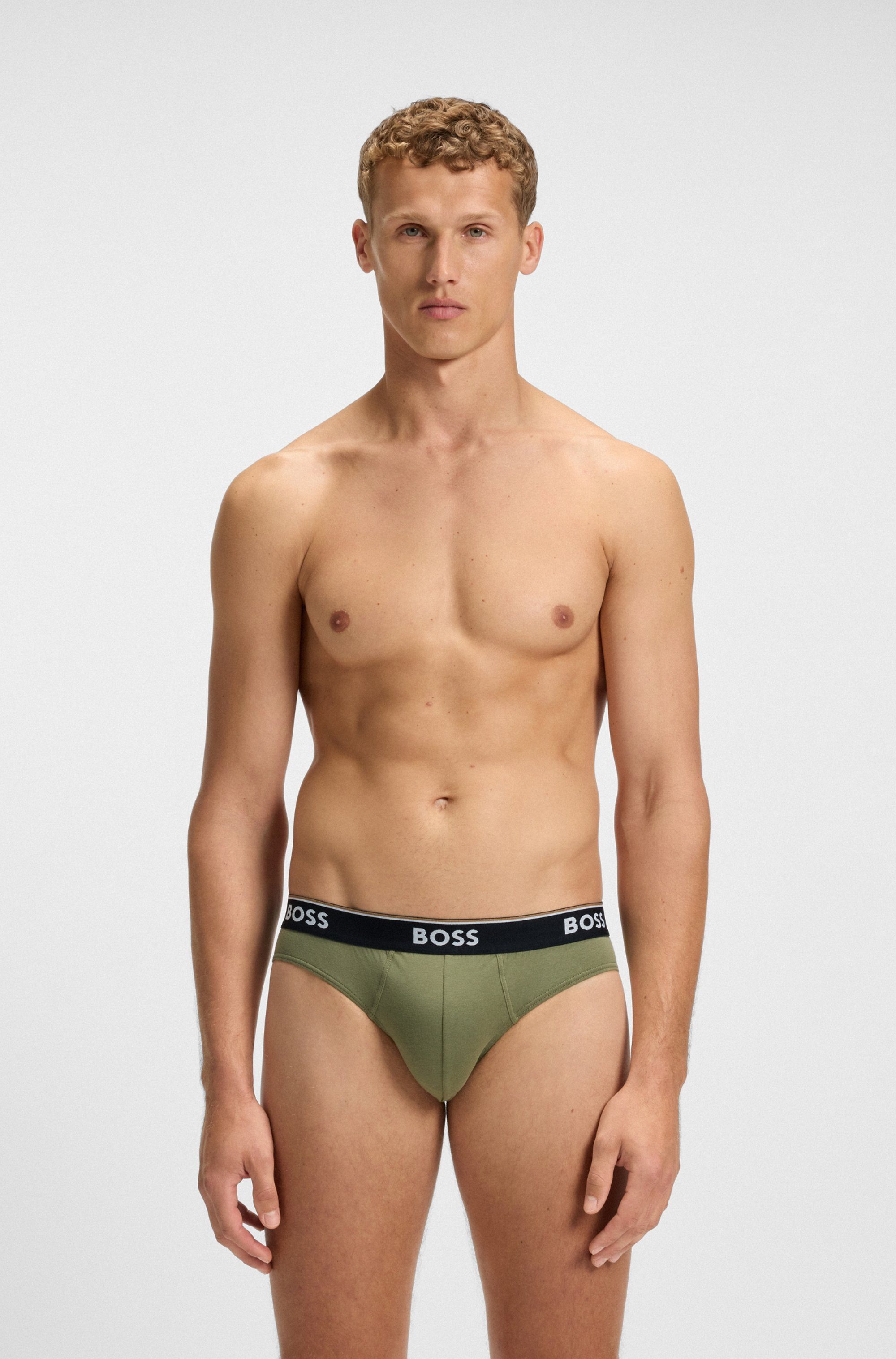 BOSS Slip Brief 3P Power met boss-opdruk (set, 3 stuks)
