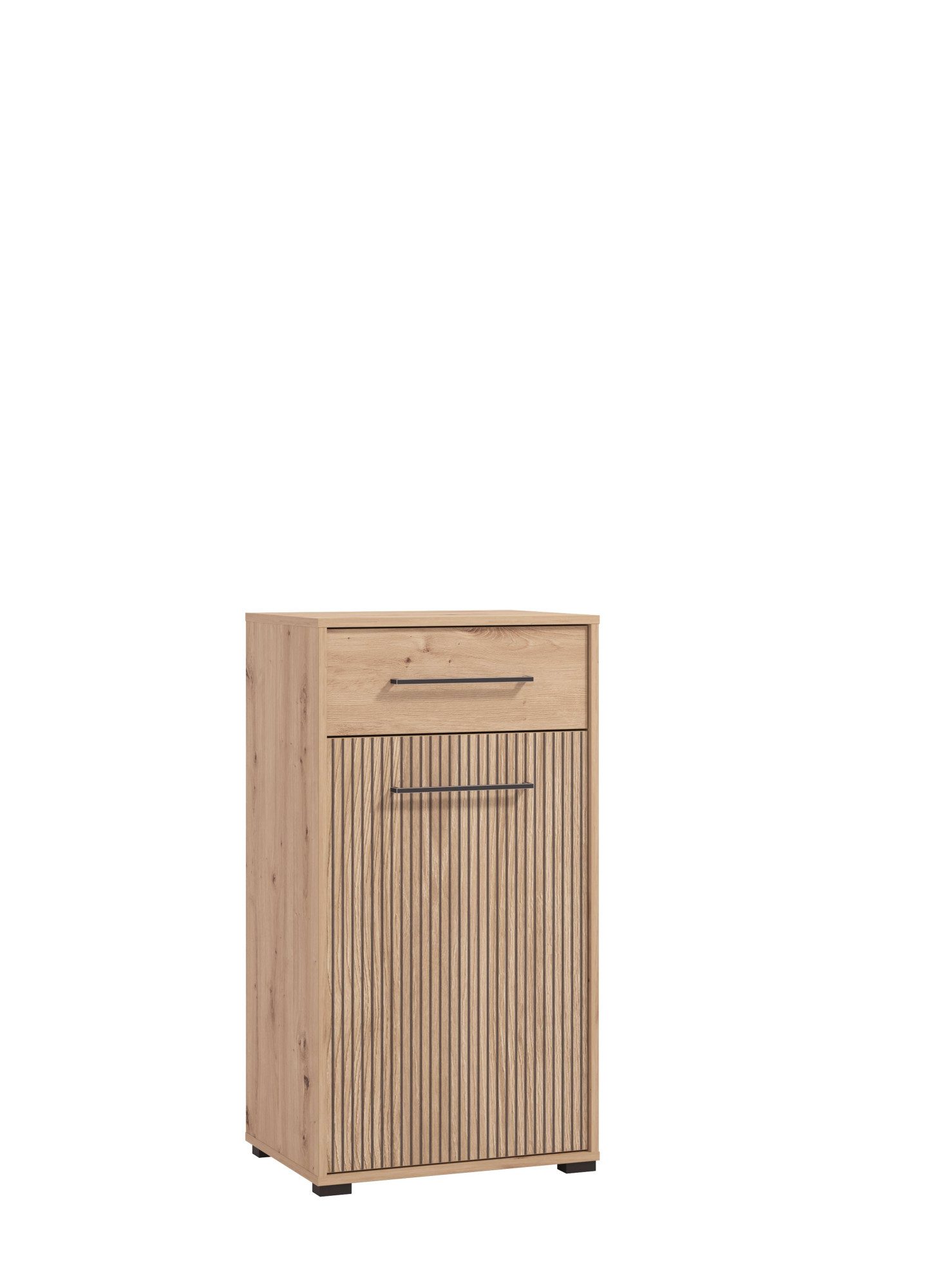 INOSIGN Halmeubelset Landes, halmeubelen, breedte 189 cm, in artisan eik met strepen (set, 5-st) incl. 2 kasten, zitbank, garderobe paneel en spiegel (complete set, 5-delig)