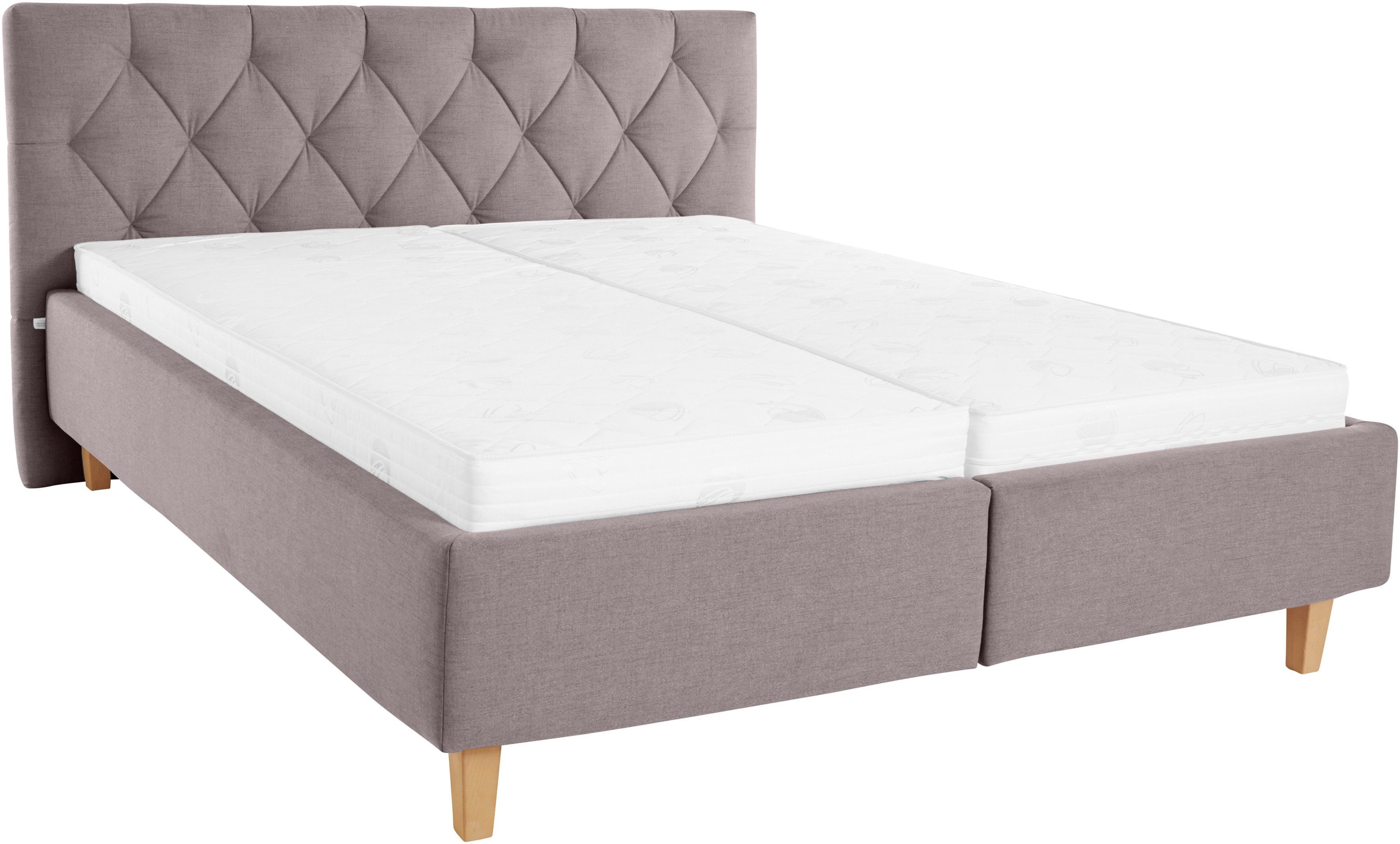 Guido Maria Kretschmer Home&Living Gestoffeerd bed Sunley 100 Kruisstiksel, hoofdbordhoogte 102 cm, zonder of met matras/lattenbodem