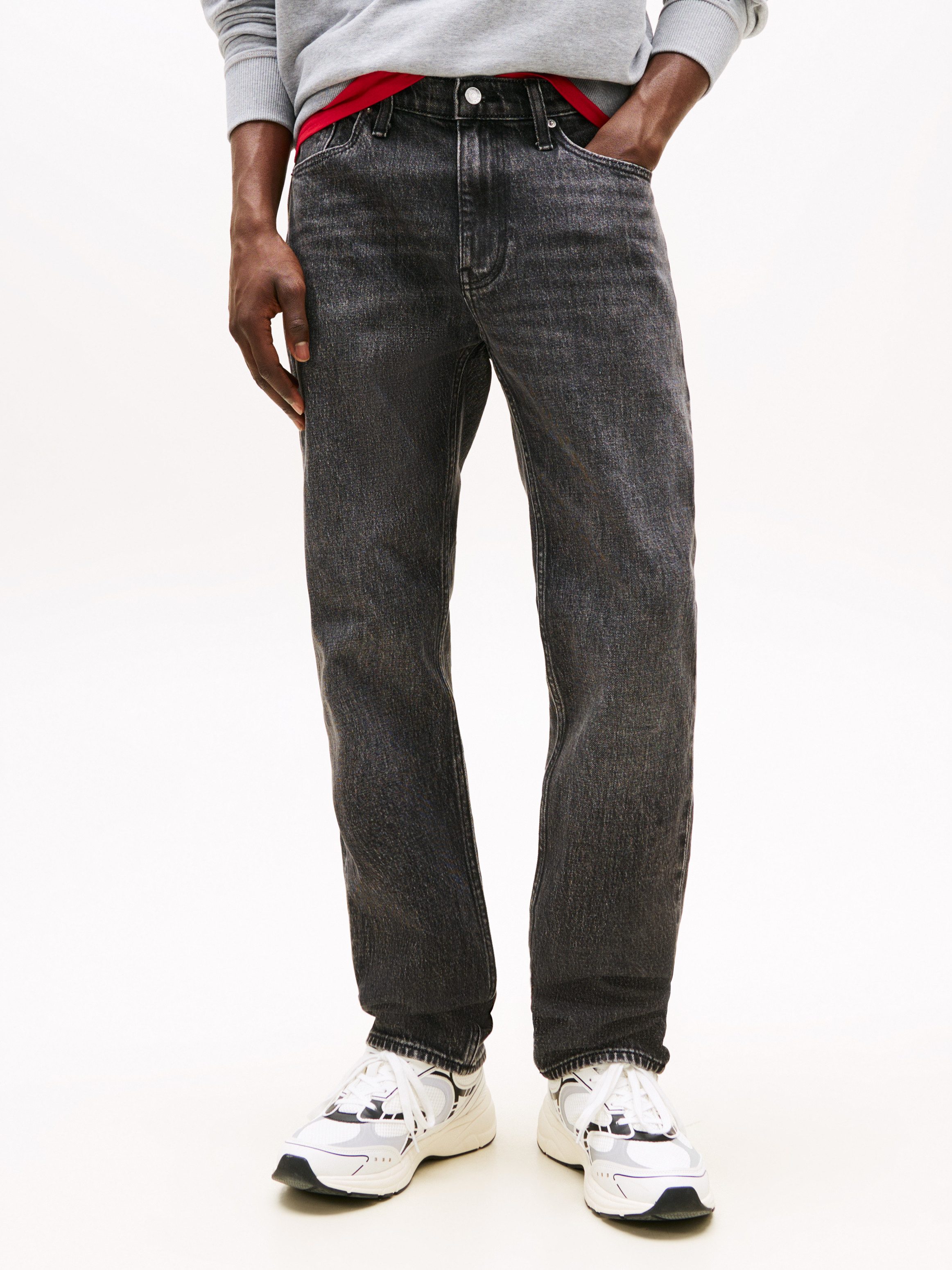 TOMMY JEANS Regular fit jeans RYAN RGLR STRGHT met gestempeld logo