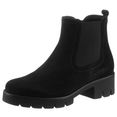 gabor chelsea-boots met comfortabele stretchinzet zwart
