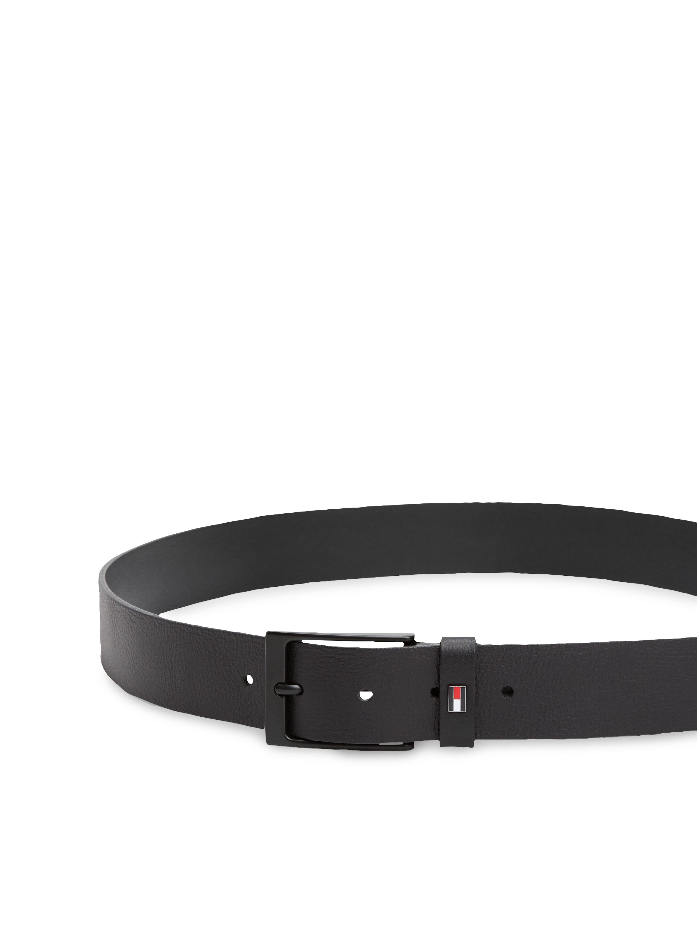 Tommy Hilfiger Leren riem LAYTON 3.5 Metalen patch, eenvoudige doornsluiting