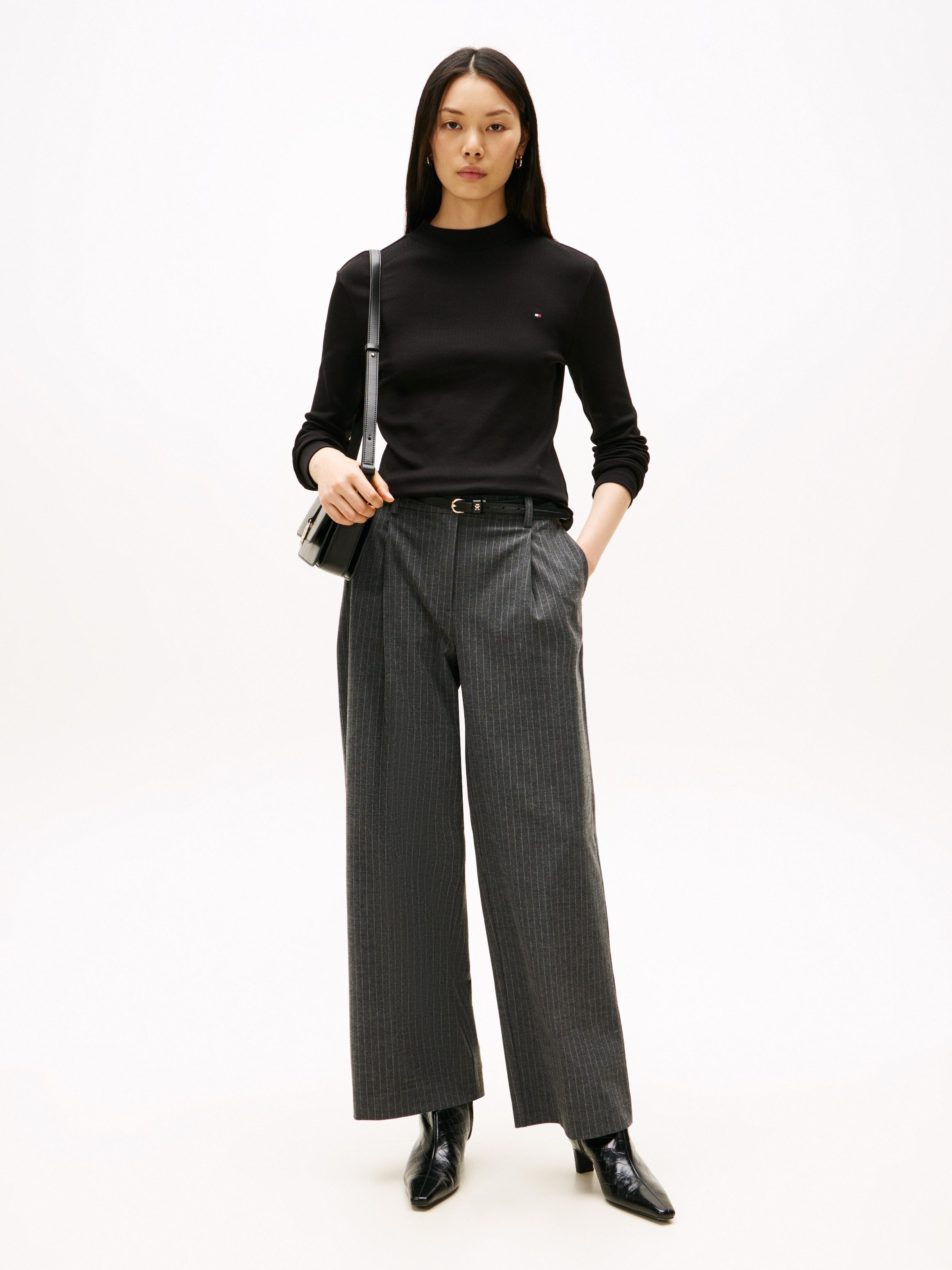 Tommy Hilfiger Shirt met lange mouwen SLIM CODY MOCK-NK LS