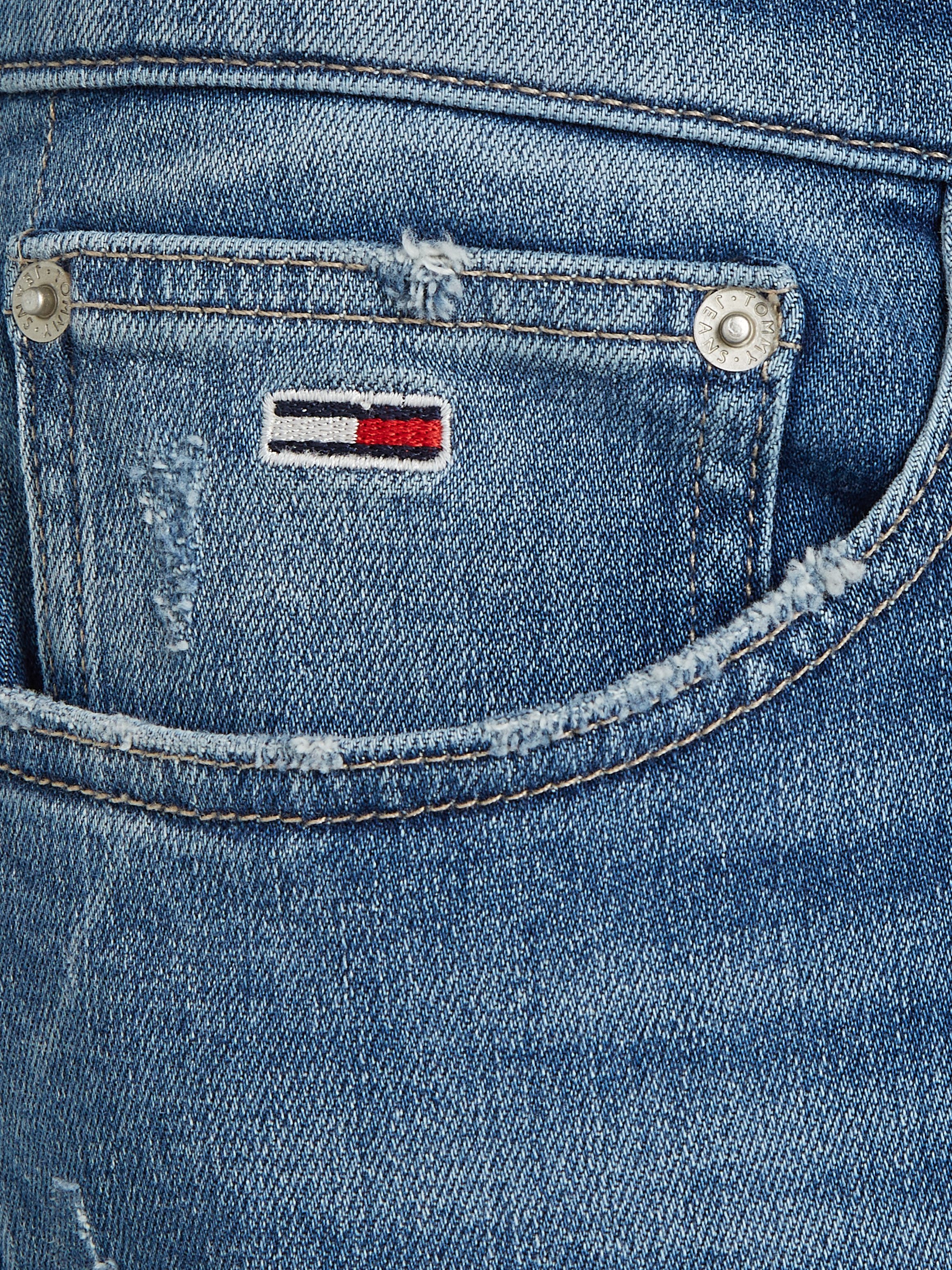 TOMMY JEANS Slim fit jeans Scanton Slim Denim Destroyed-effect, verschillende wassingen