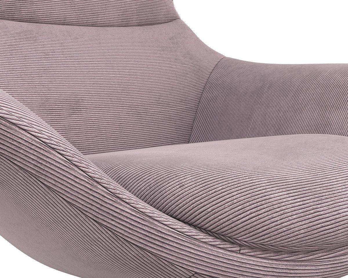 FLEXLUX Oorfauteuil Stilo relaxstoel, TV-stoel Solitaire, stijlicoon, draaibaar, aluminium basis