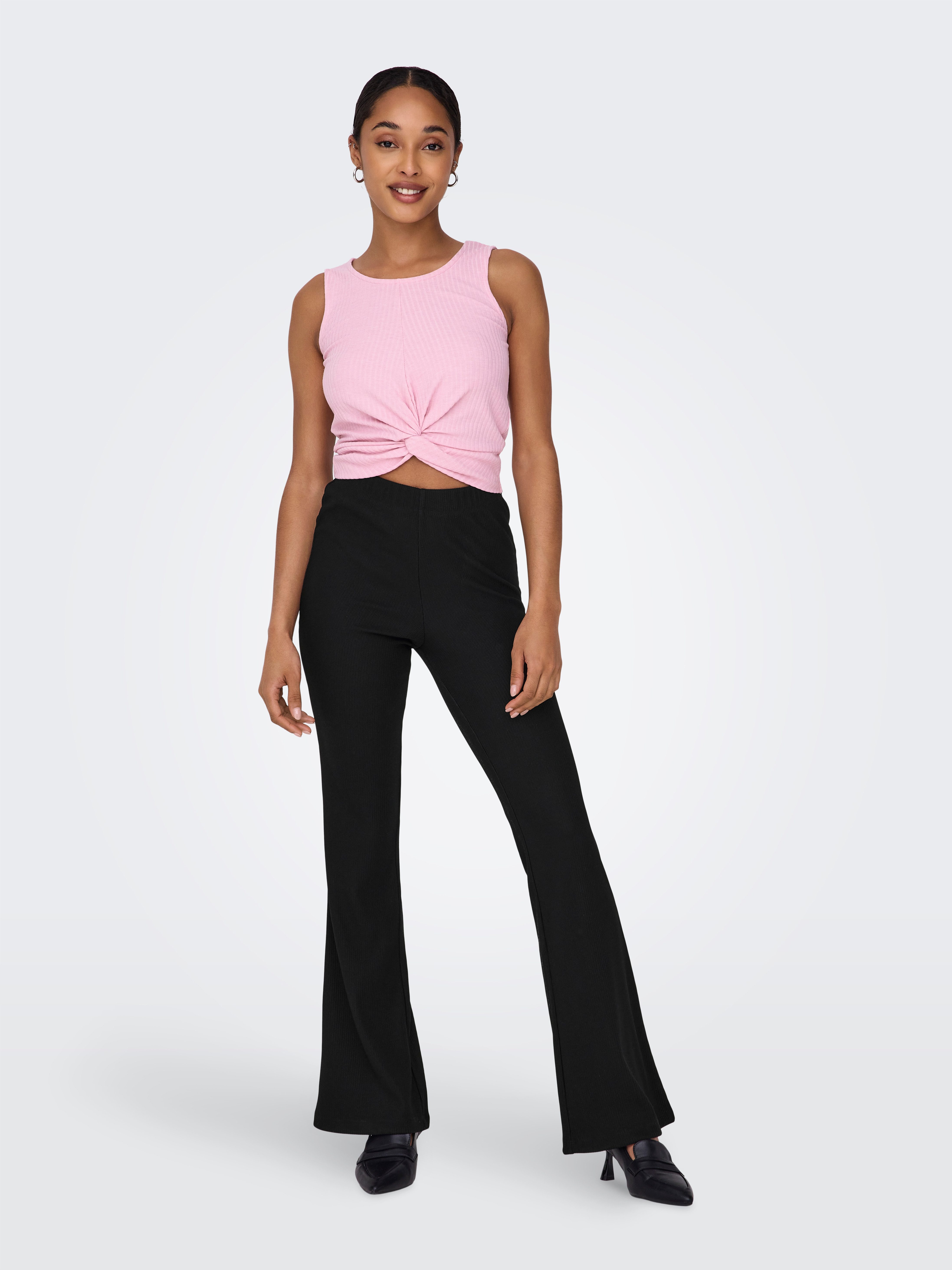 Only Jerseybroek ONLFEVER RIB FLARED PANTS JRS NOOS