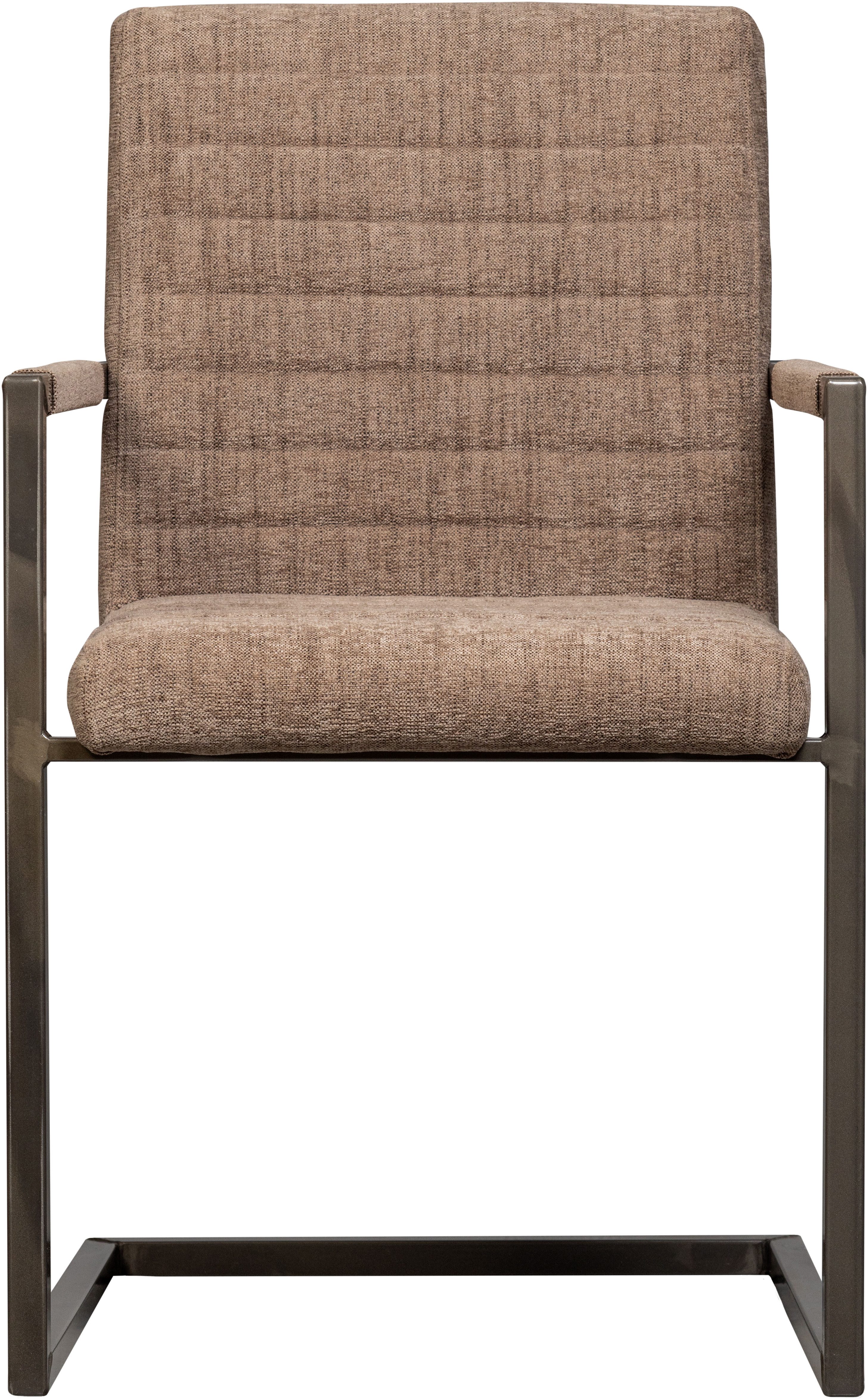 WOOOD Eetkamerstoel Bas Vrije schommelstoel, gepolsterd, breedte 54 cm, metalen frame (set, 2 stuks)