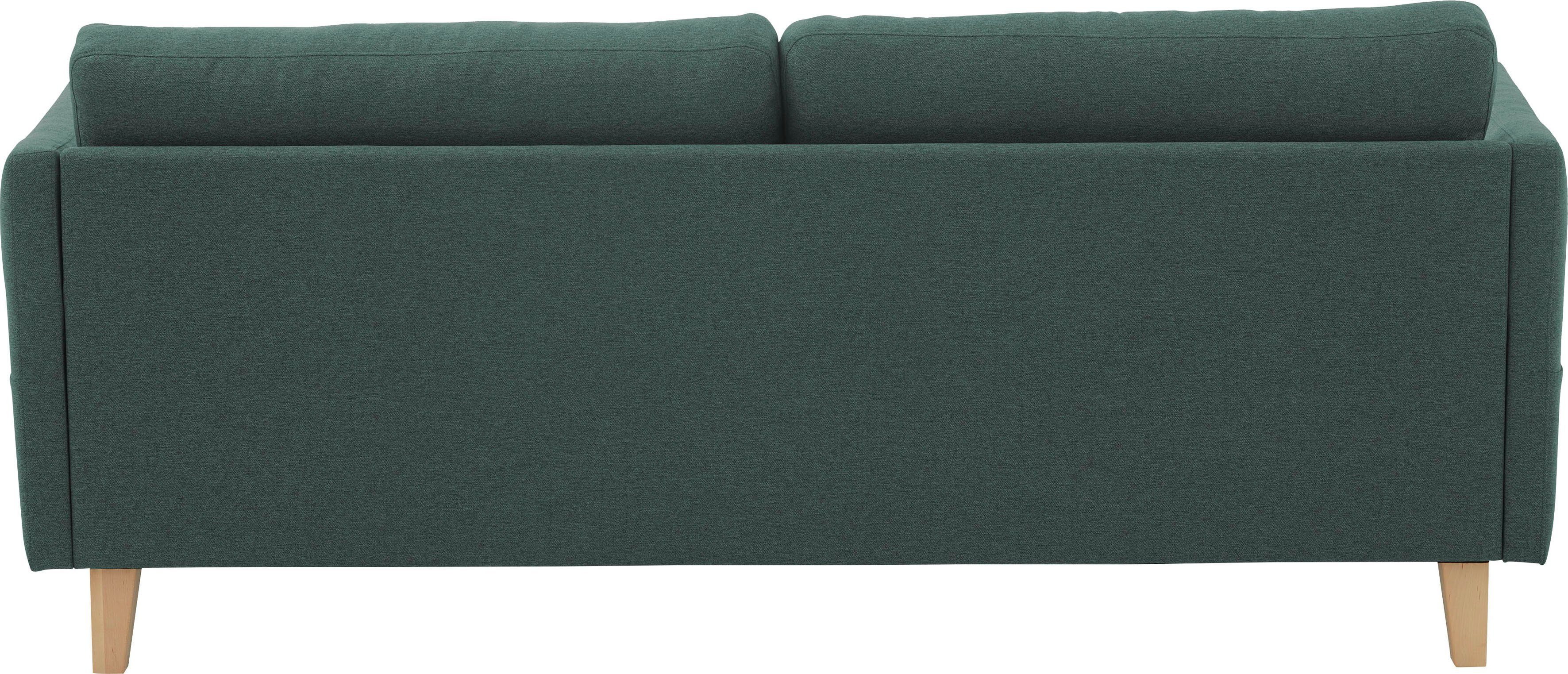 ATLANTIC home collection Hoekbank Mailo L-vorm met zakken opzij, récamier aan beide kanten te monteren, massief houten poten