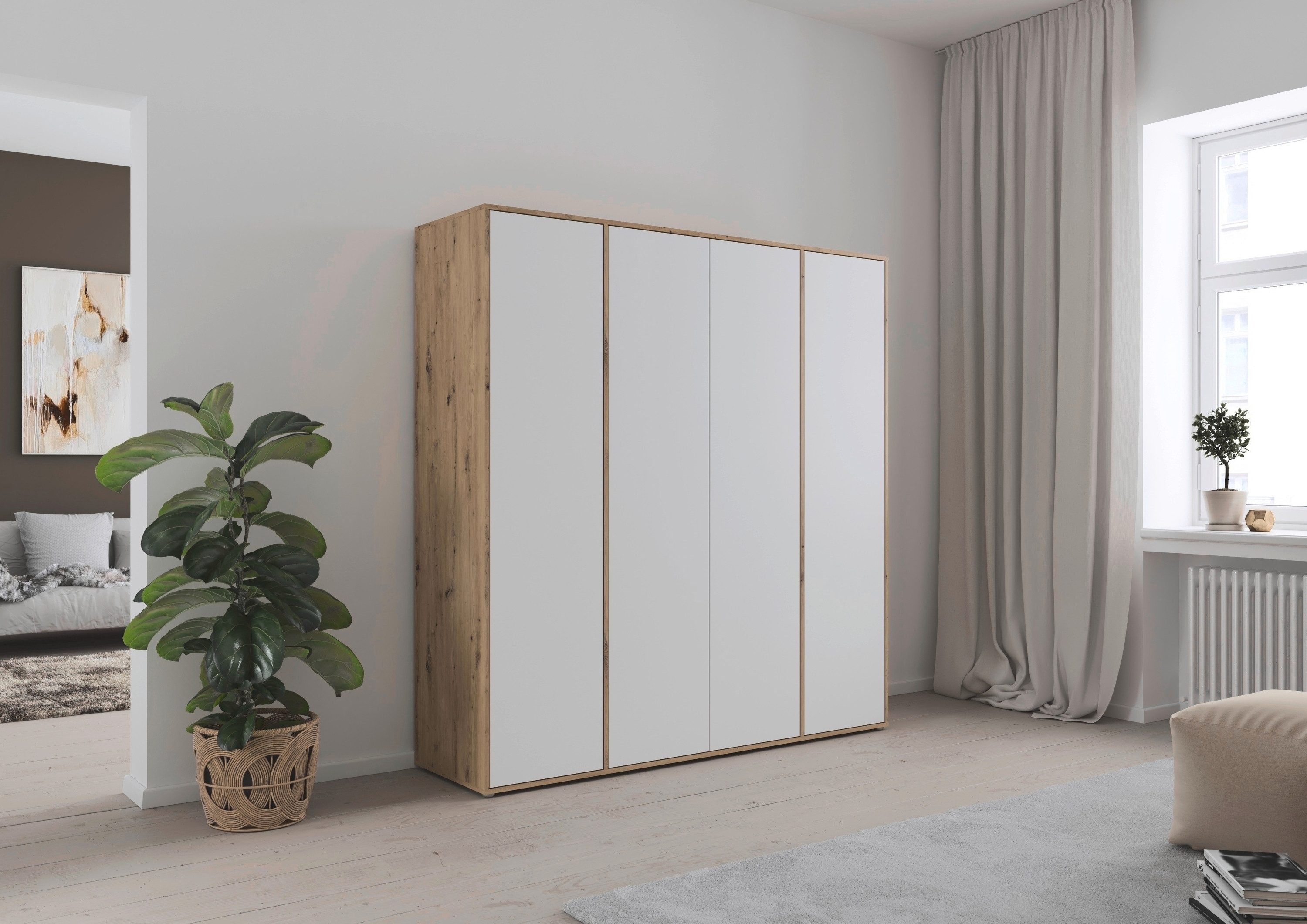 rauch Draaideurkast Kledingkast Kast Garderobe Wasmand NABILA veel Opbergruimte in 2 breedtes met push-to-open functie bestseller made in germany